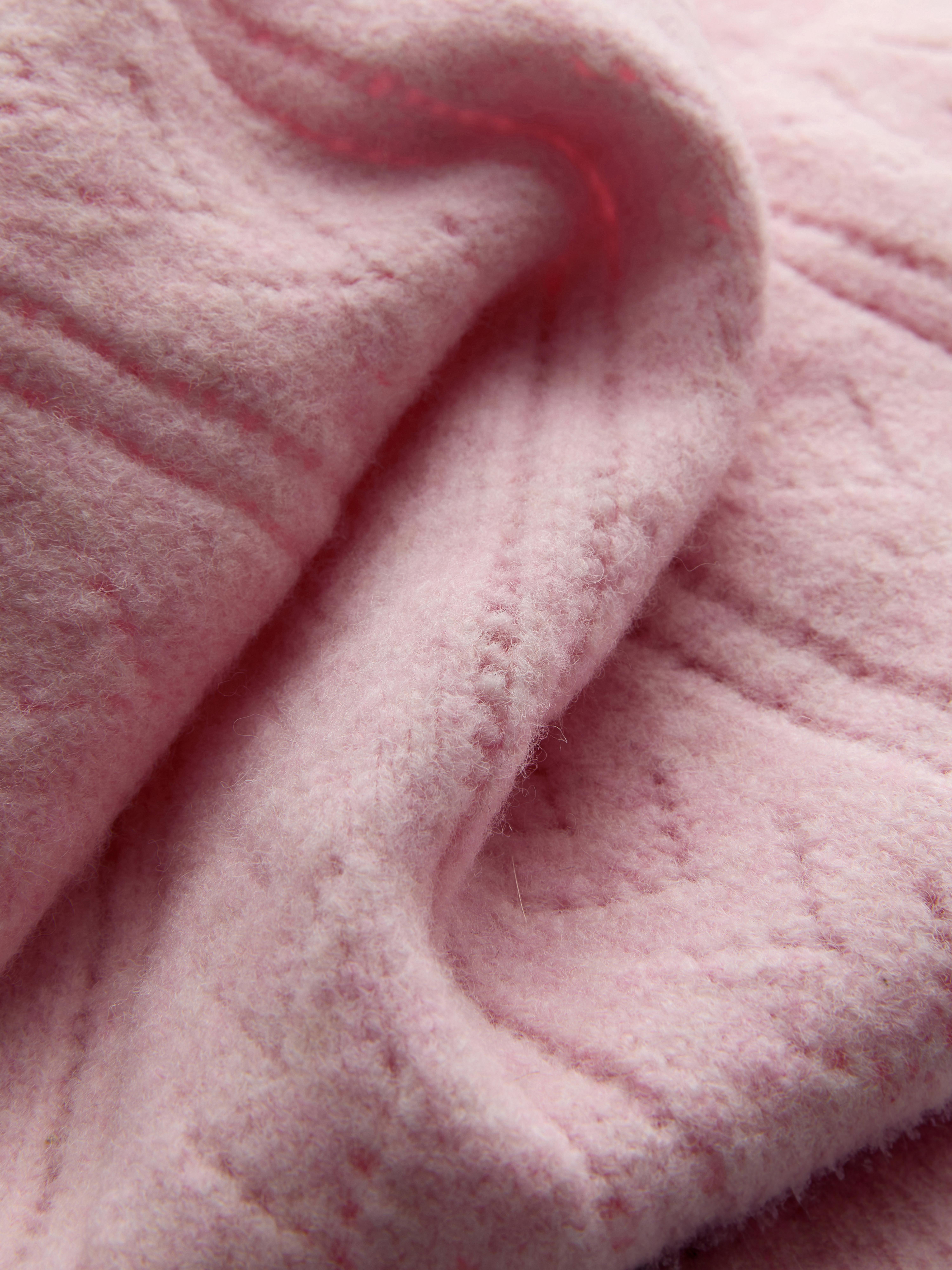 Pointelle Knit Triangle Scarf