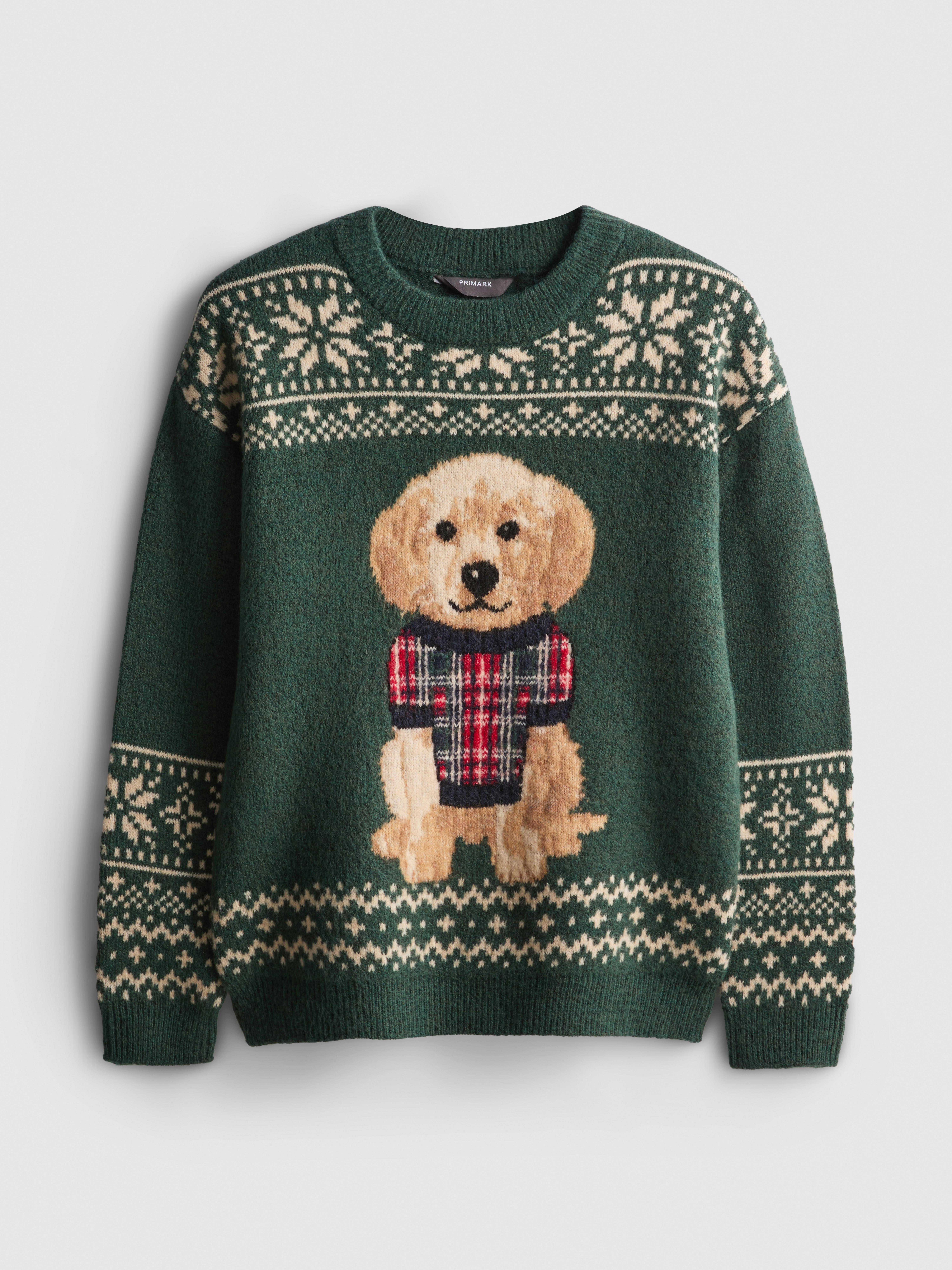 7-15yrs | Kids’ Twinning Family Dog Christmas Sweater
