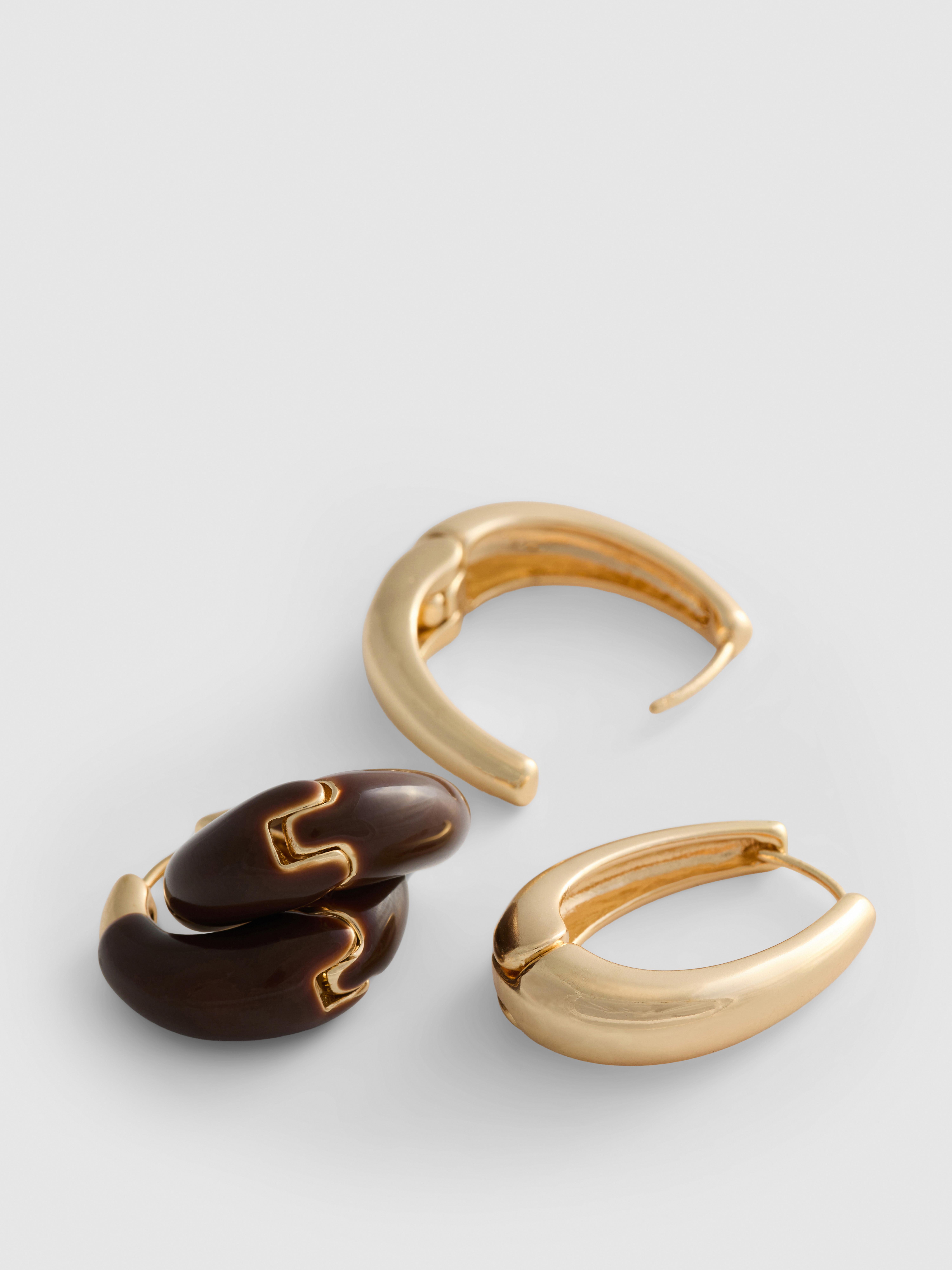 By Coleen 2pk Chunky Hoop Earrings