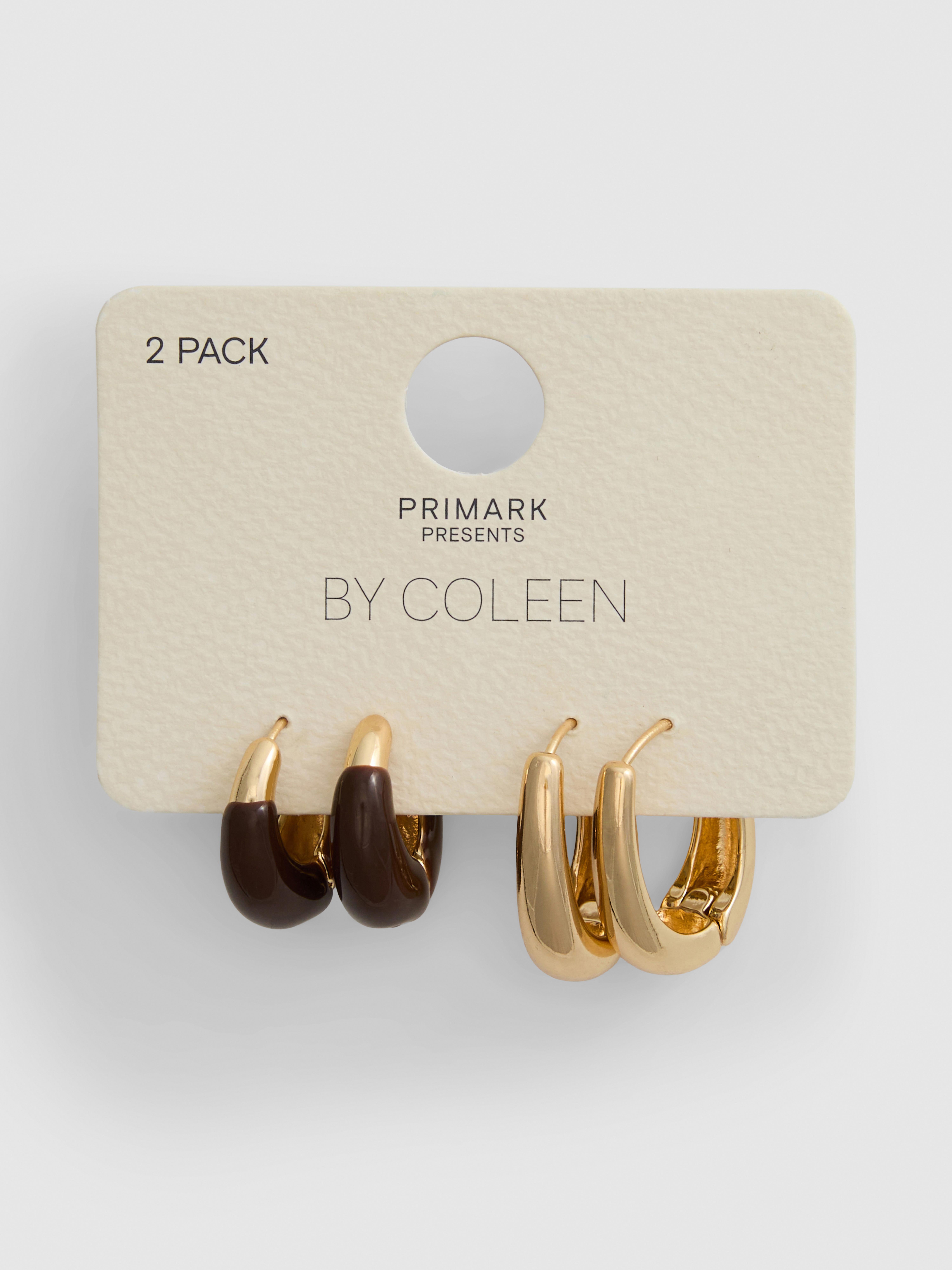 By Coleen 2pk Chunky Hoop Earrings