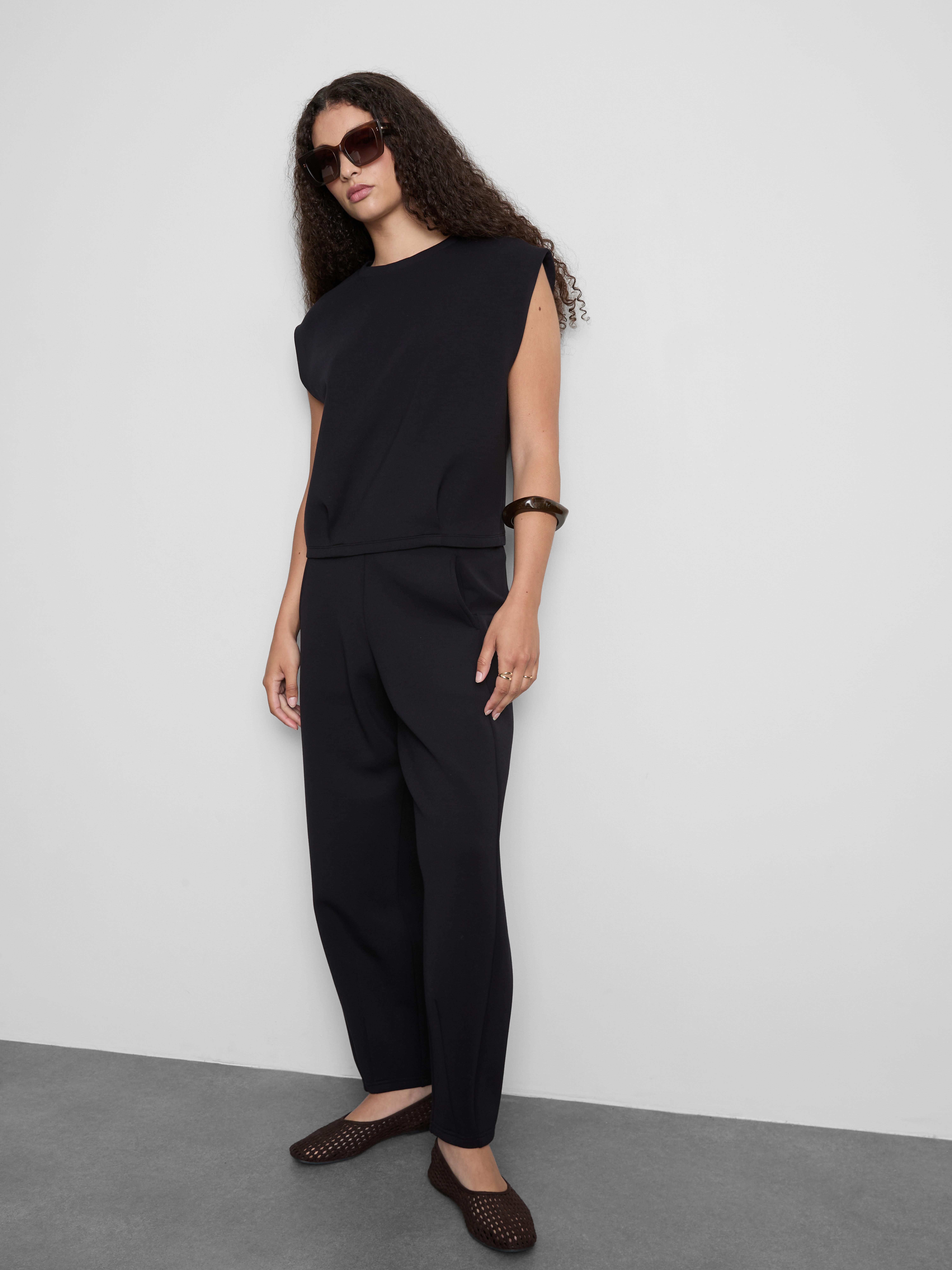 Top s/ manga scuba The Edit Preto