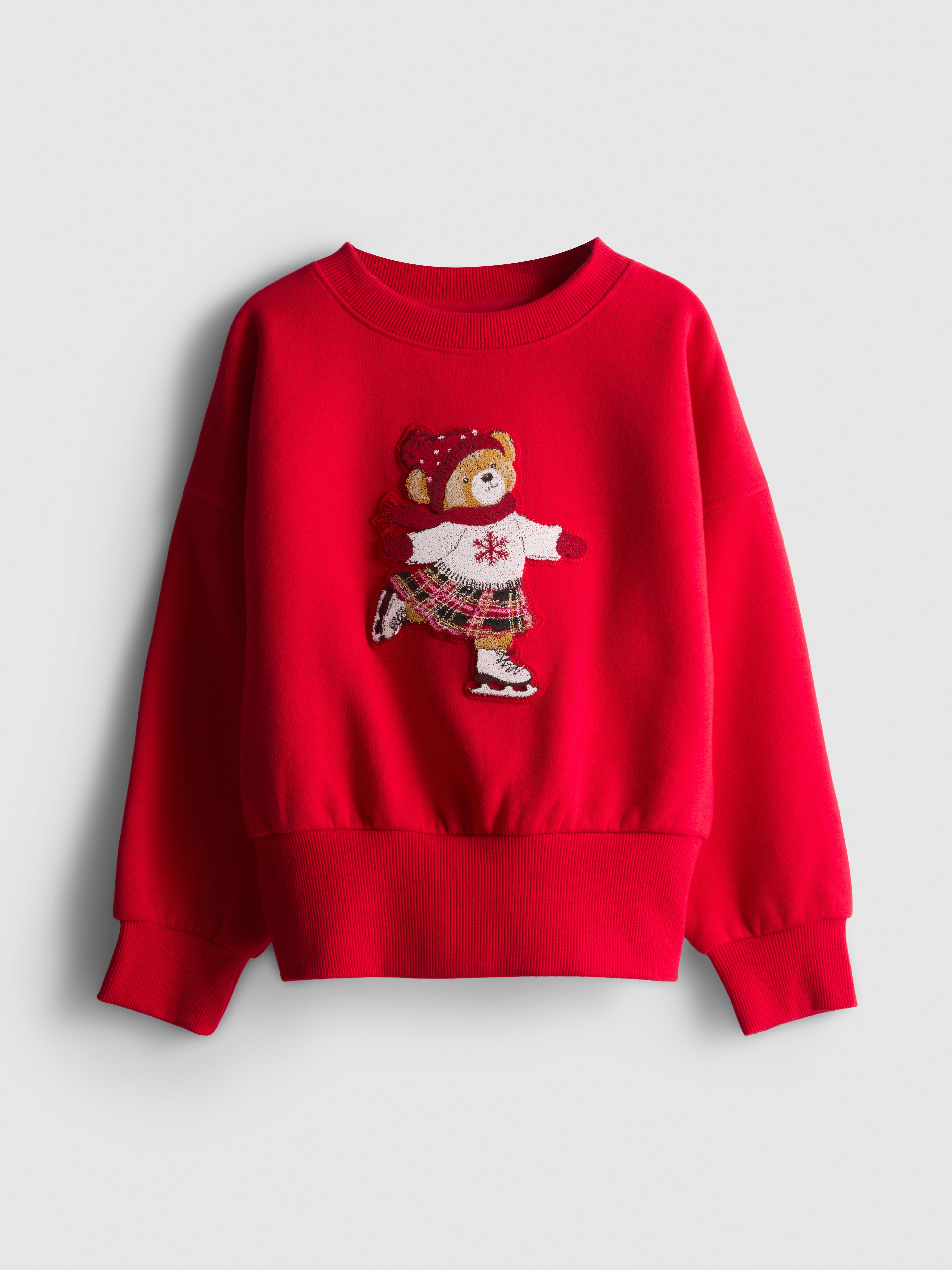 1-9yrs | Cotton-Rich Bouclé Bear Graphic Sweatshirt