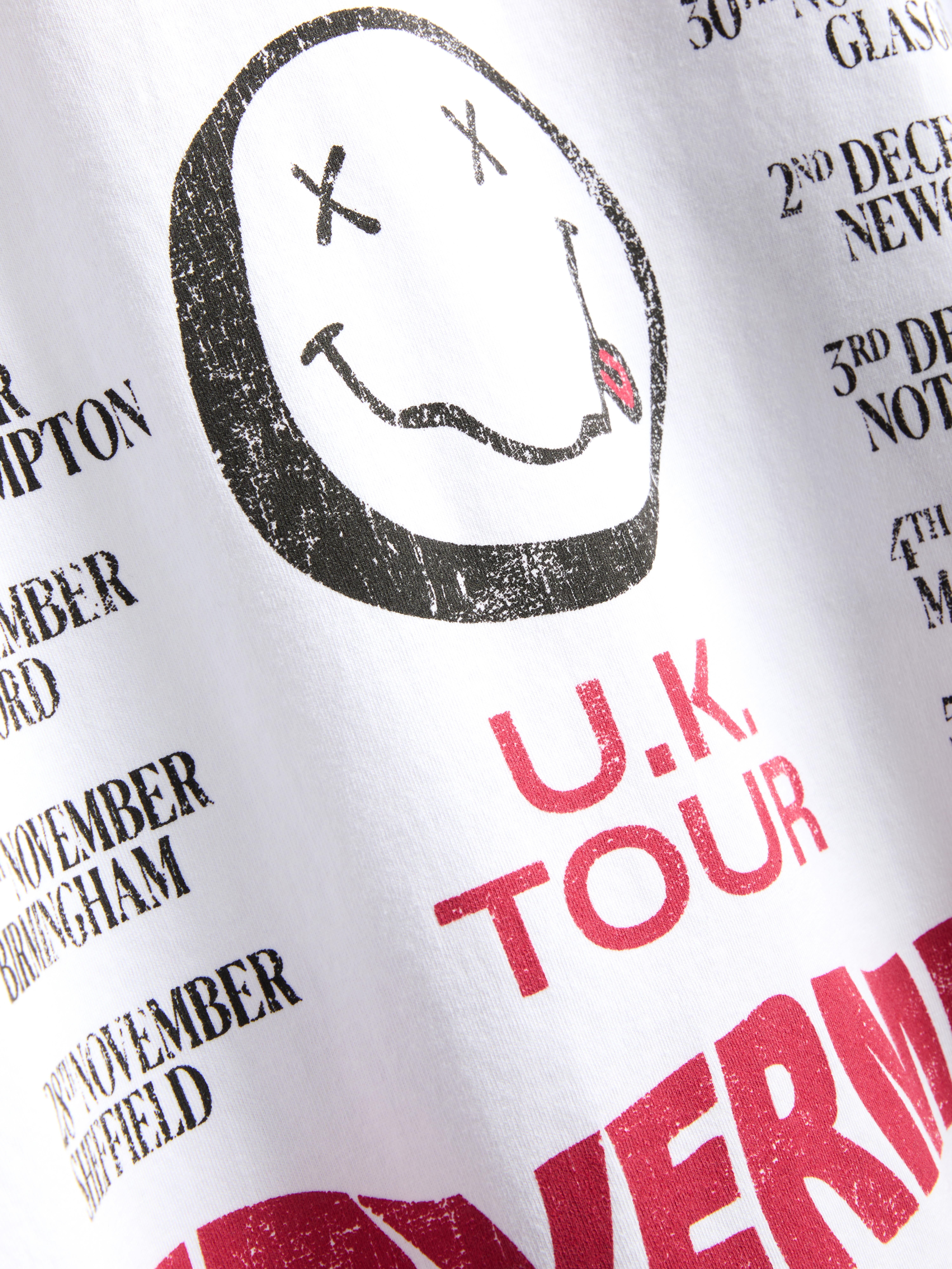 T-shirt met print Nirvana