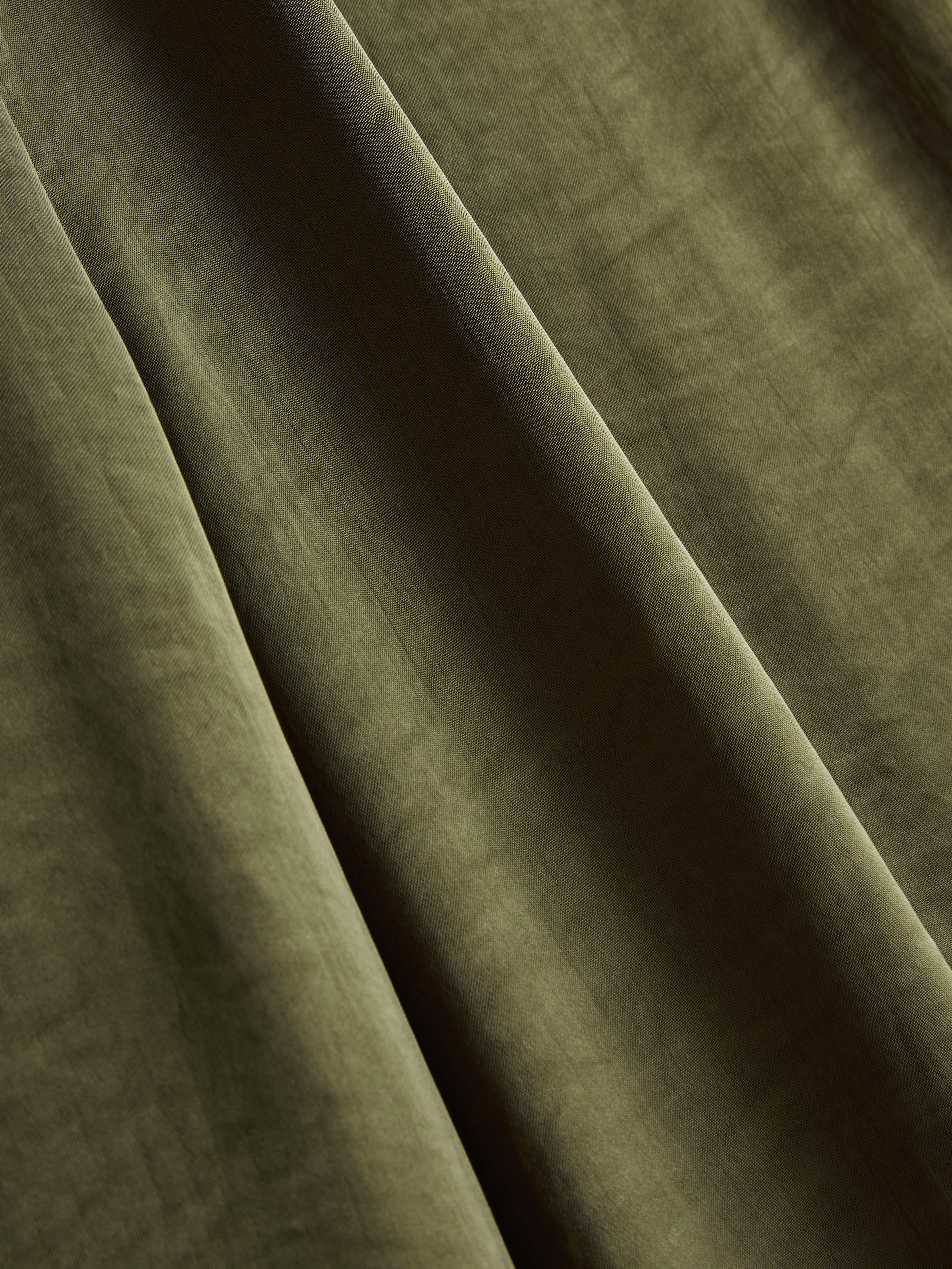 Satin Pipe Detail Wide Leg Trousers