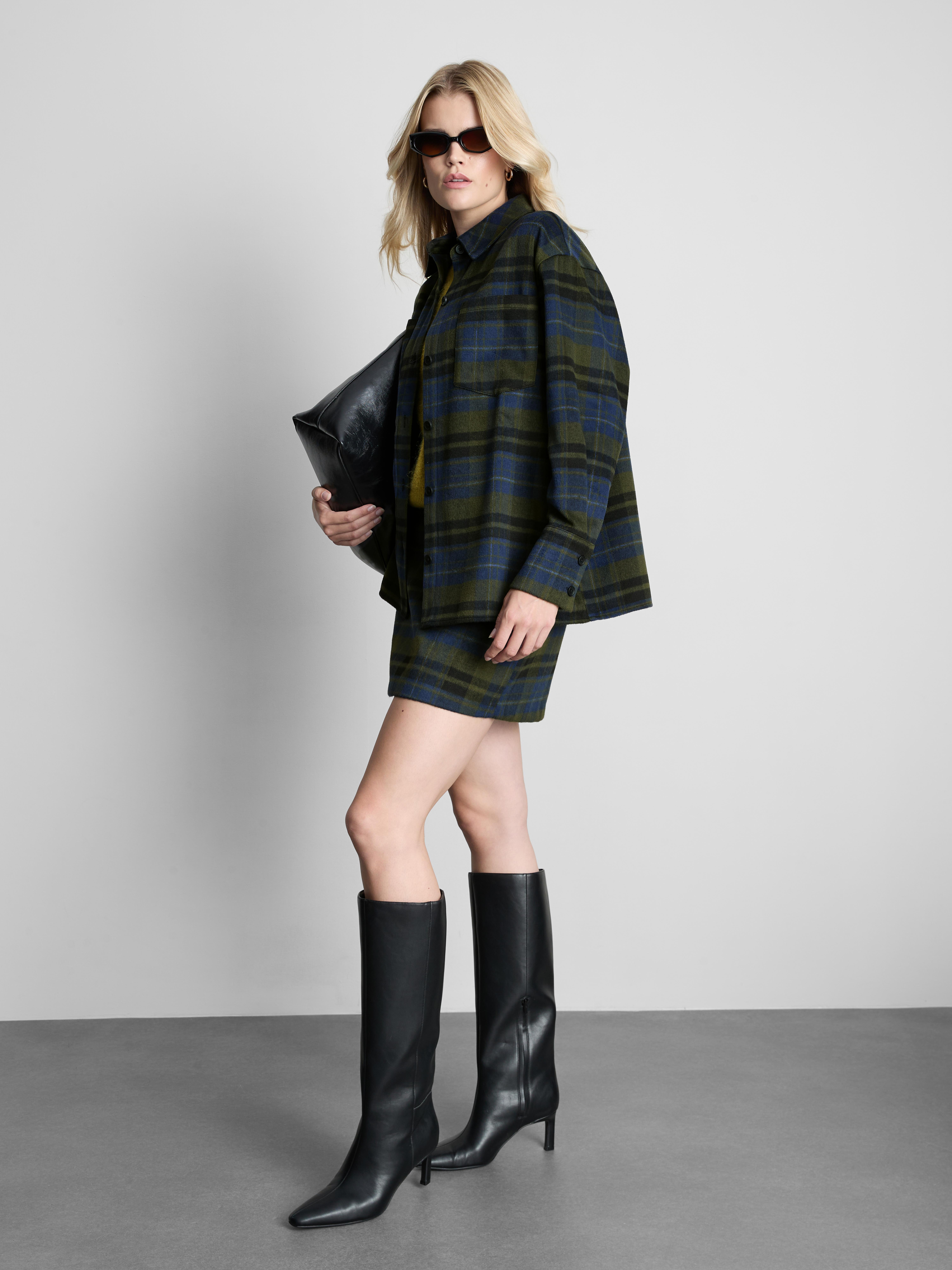 Check Button-Up Overshirt
