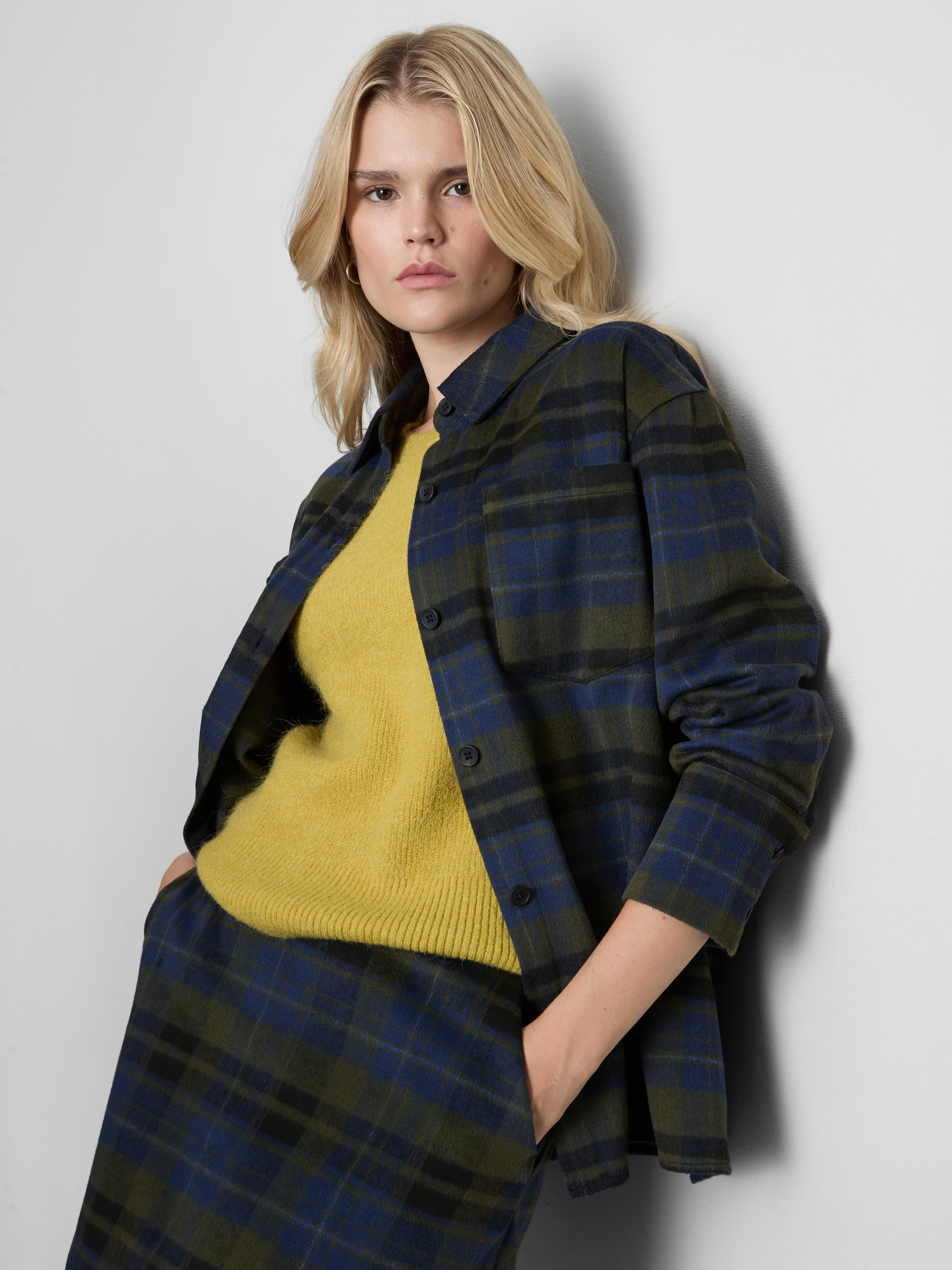 Check Button-Up Overshirt