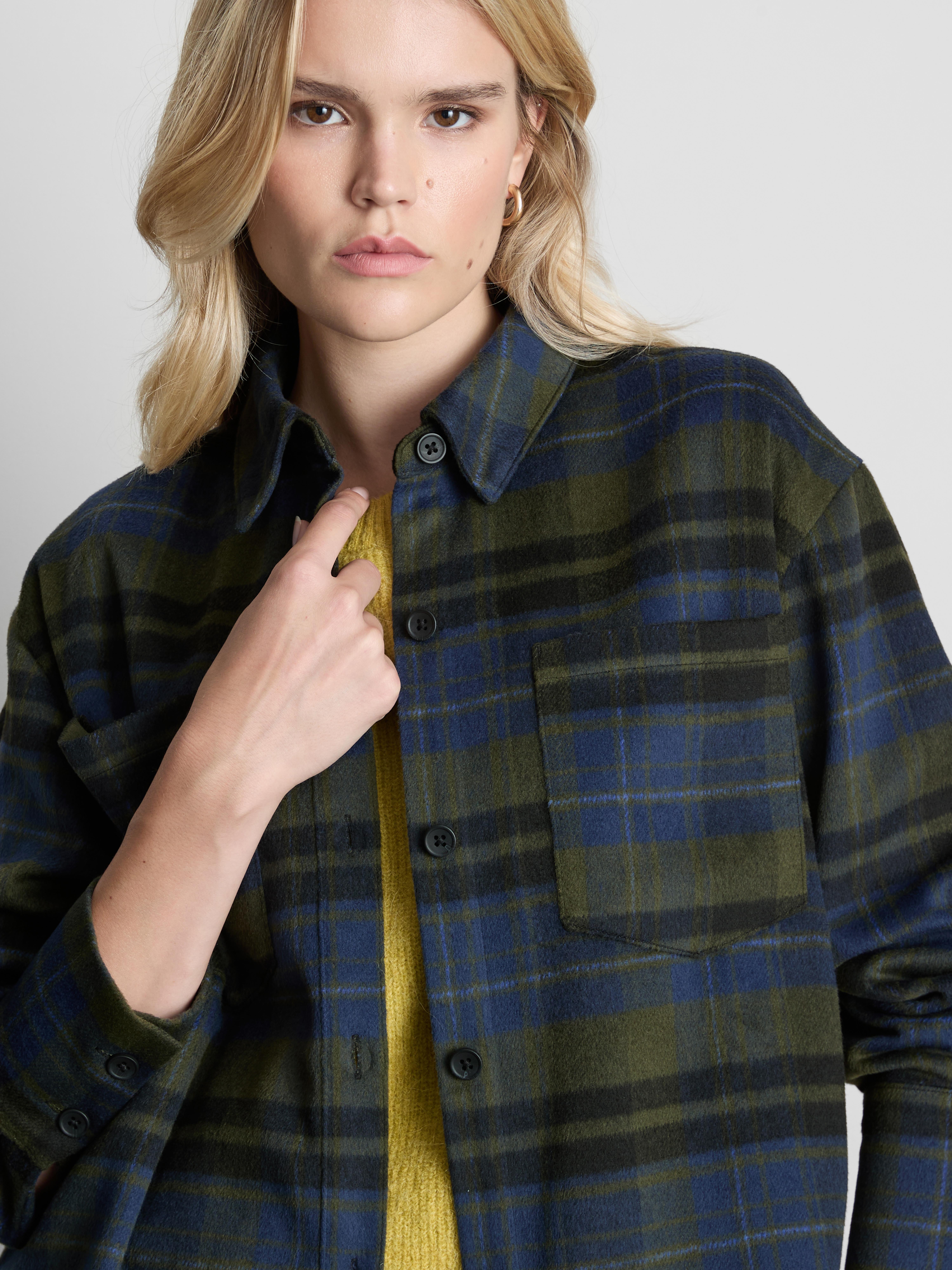 Check Button-Up Overshirt