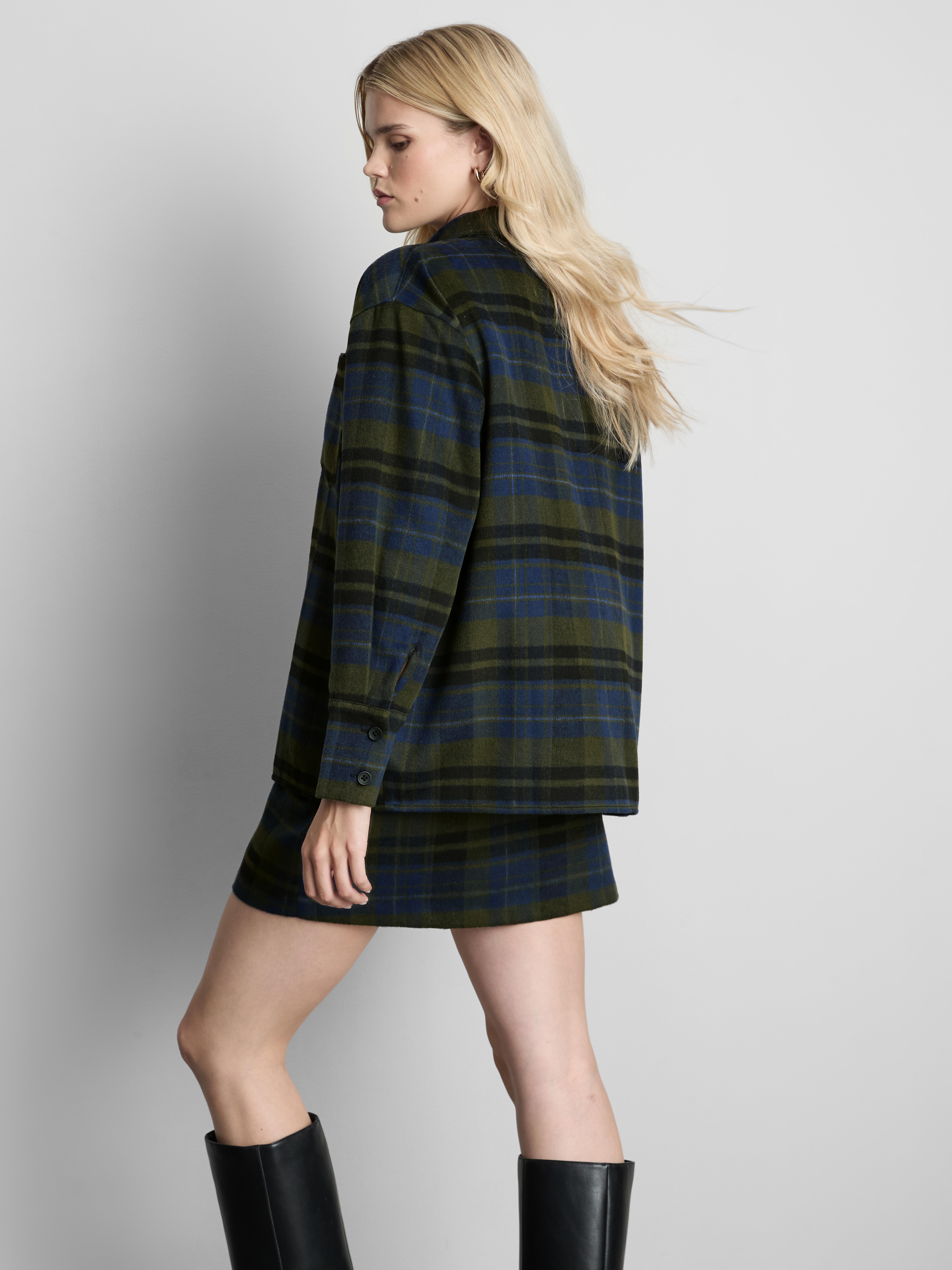 Check Button-Up Overshirt