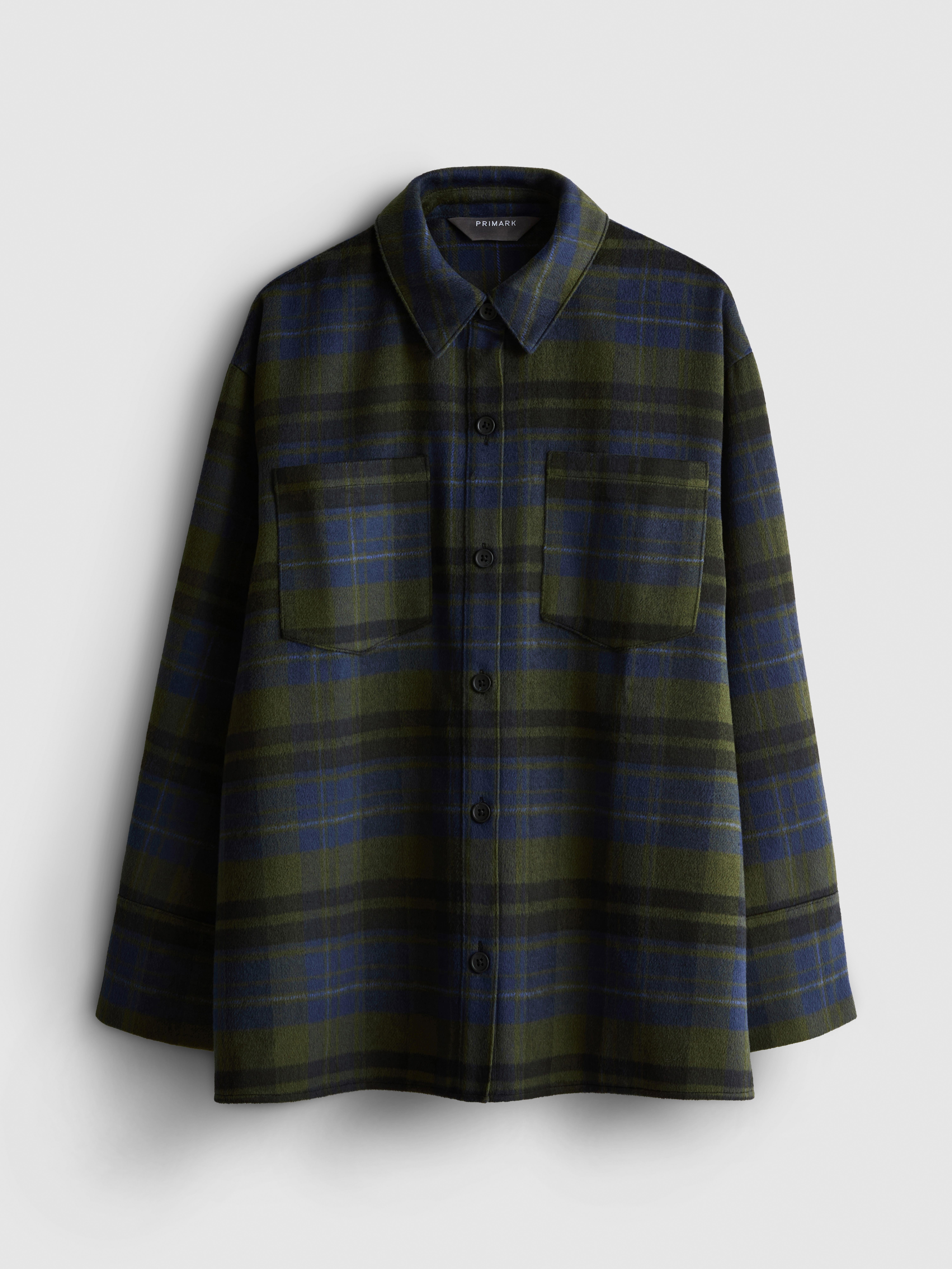 Check Button-Up Overshirt