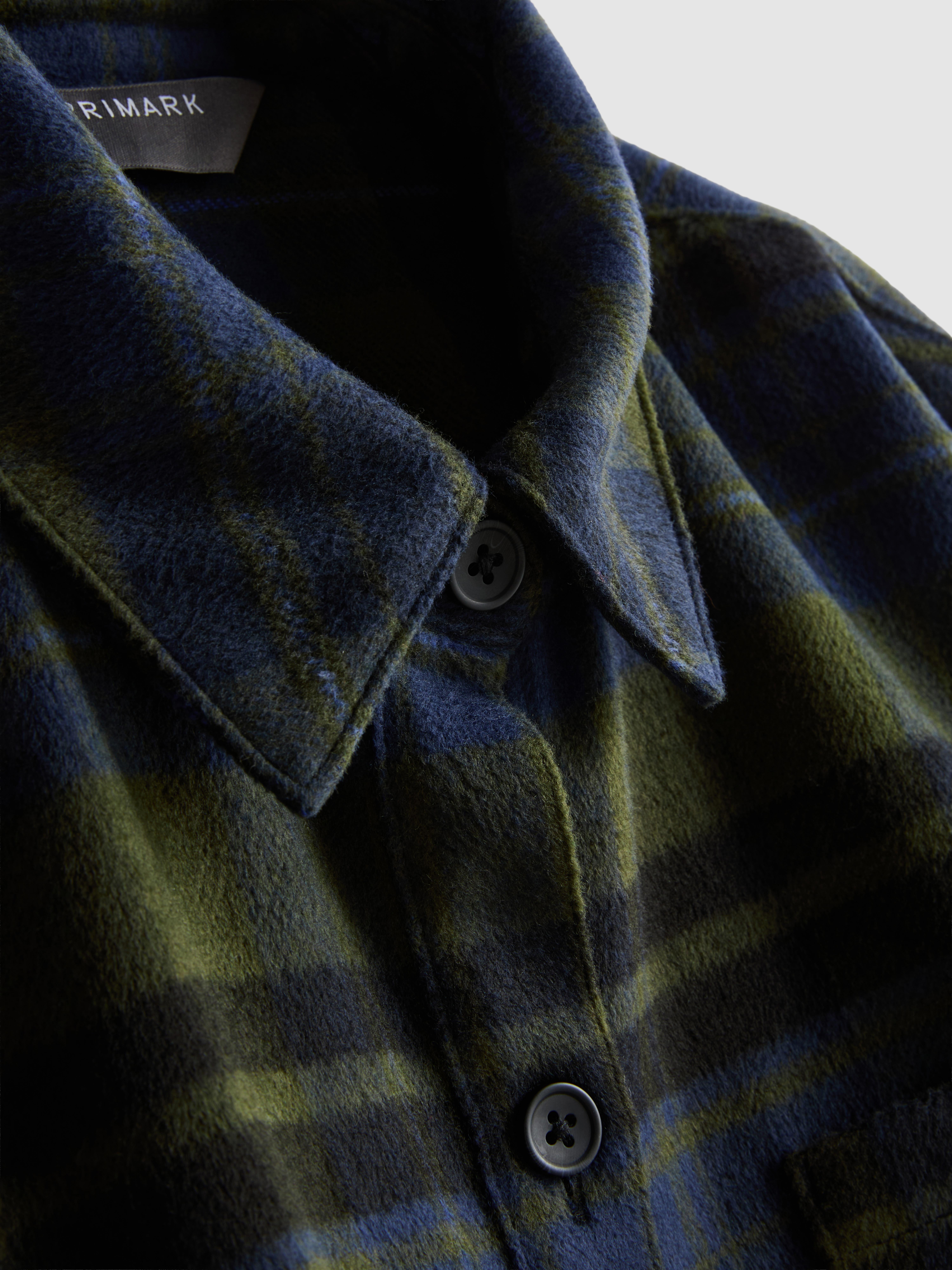 Check Button-Up Overshirt
