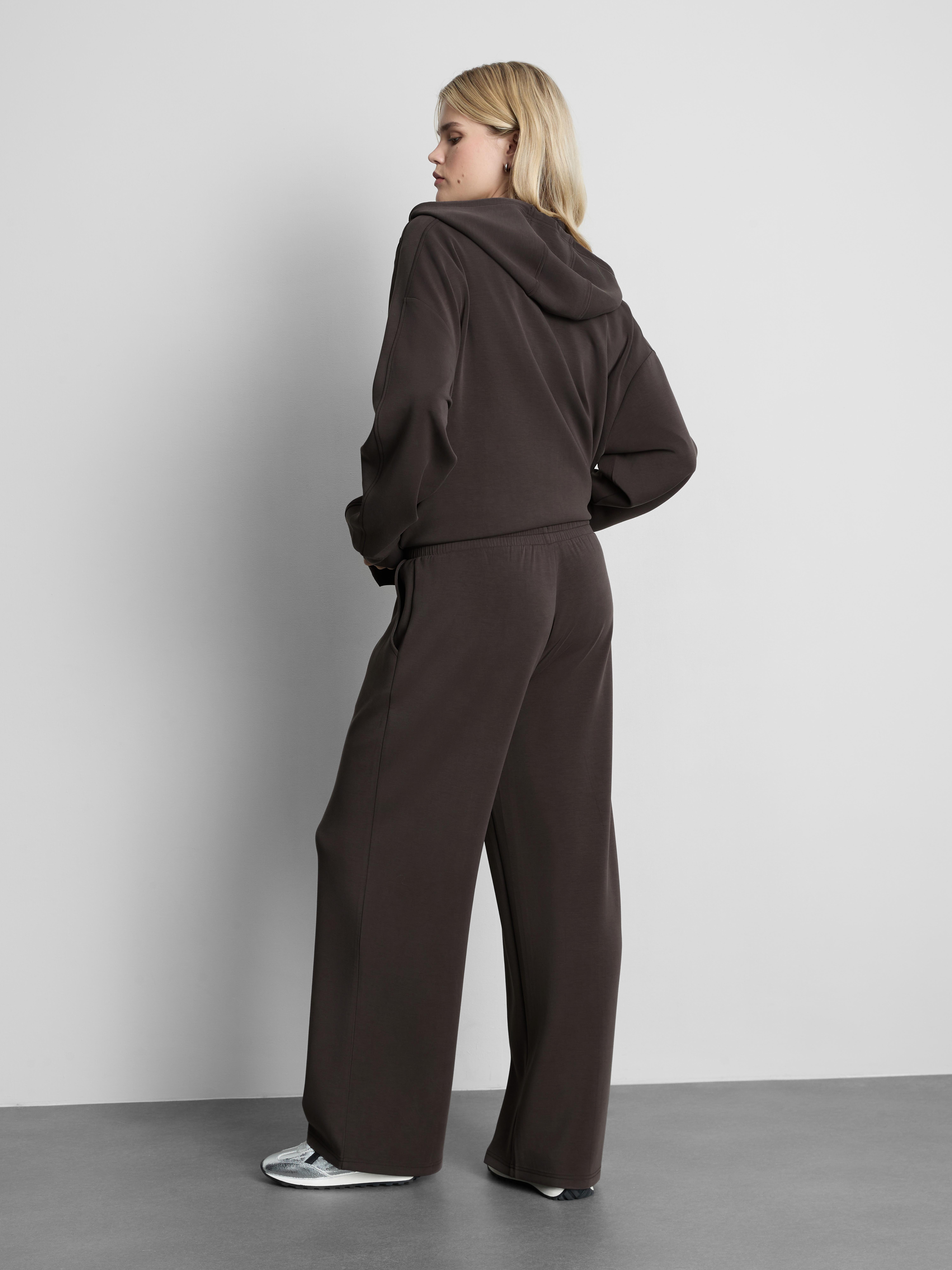 Modal Blend Seam Detail Wide Leg Joggers