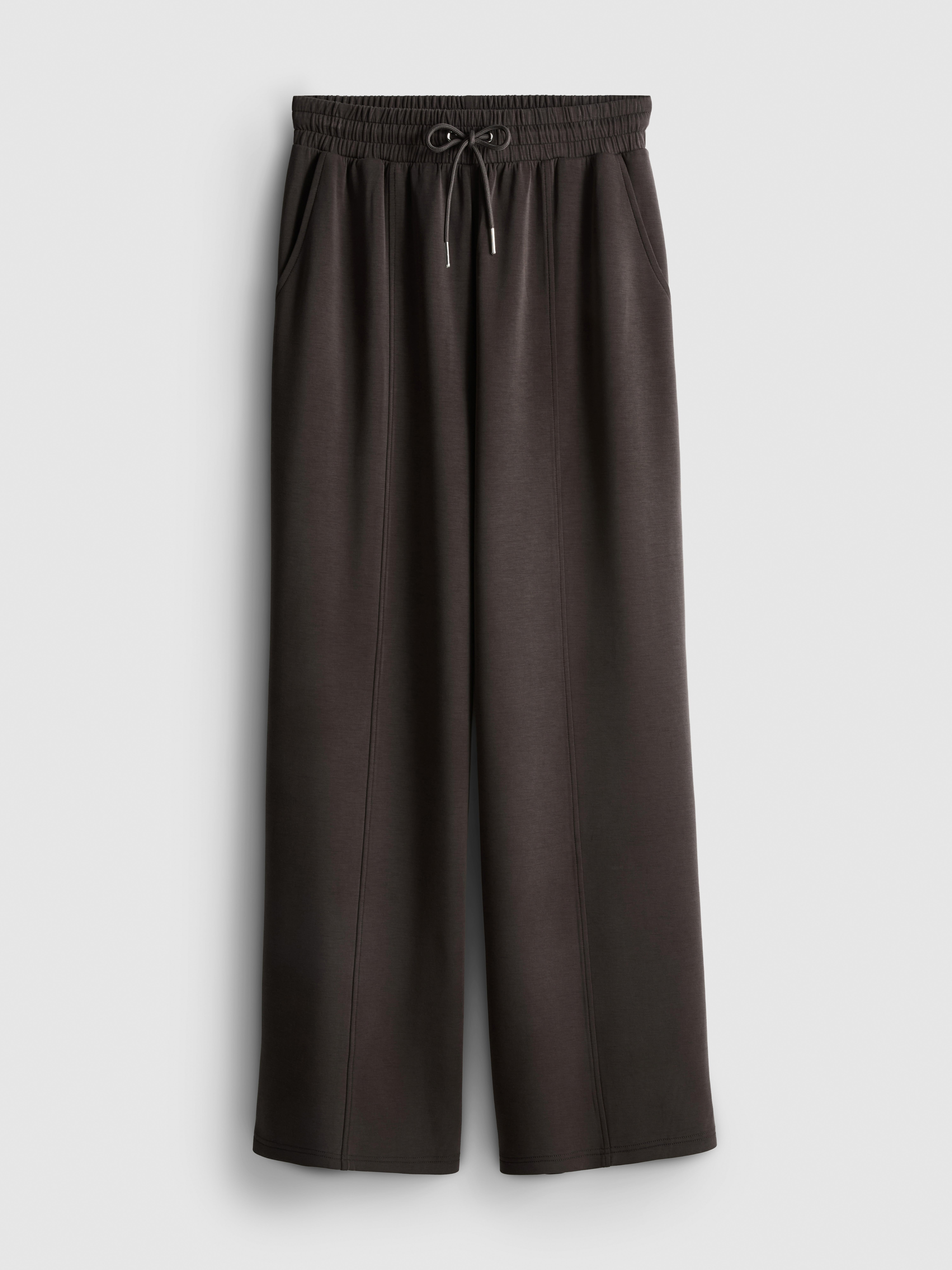 Modal Blend Seam Detail Wide Leg Joggers