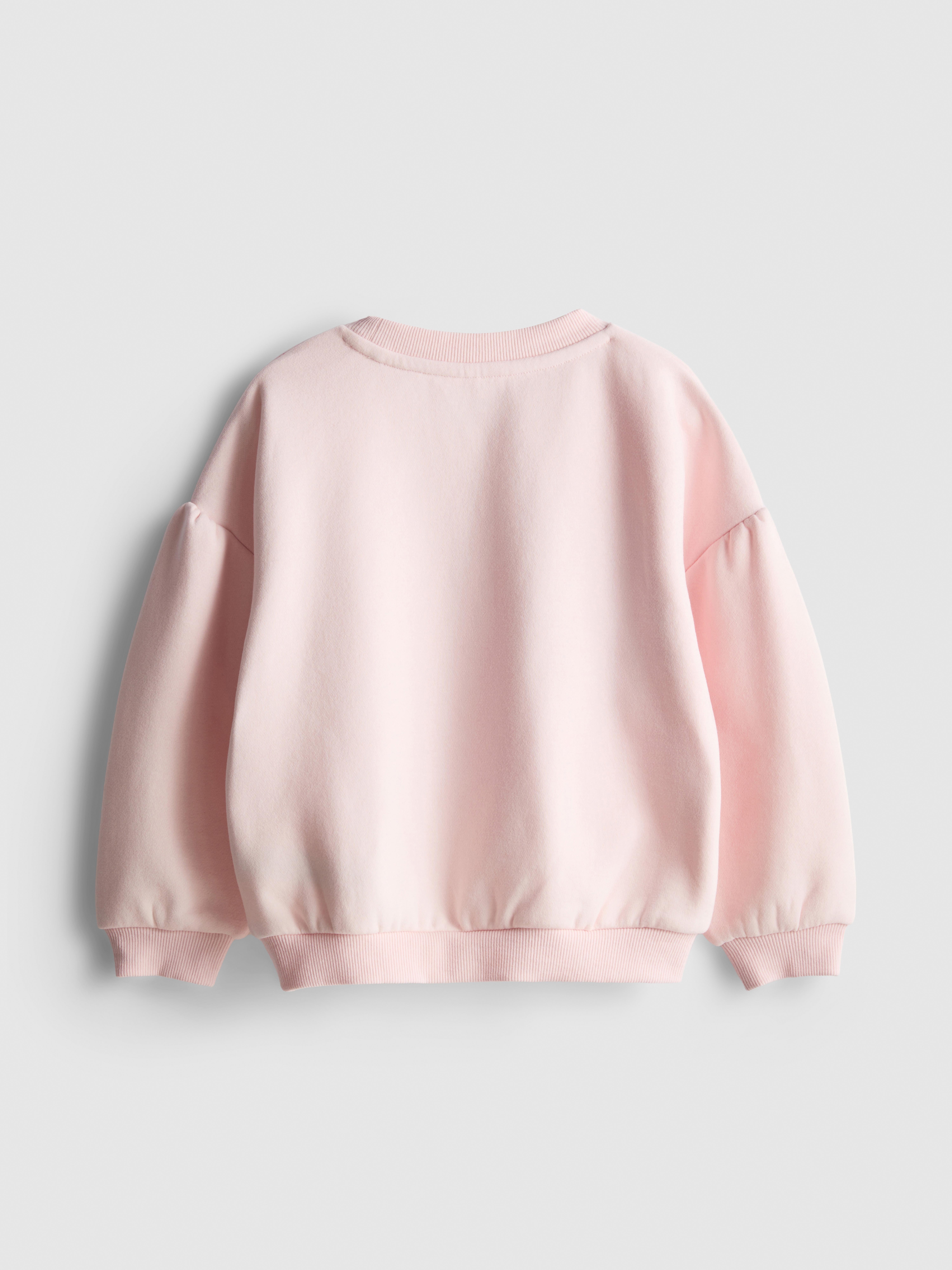 1-9yrs | Cotton Rich Velvet Bow Sweatshirt