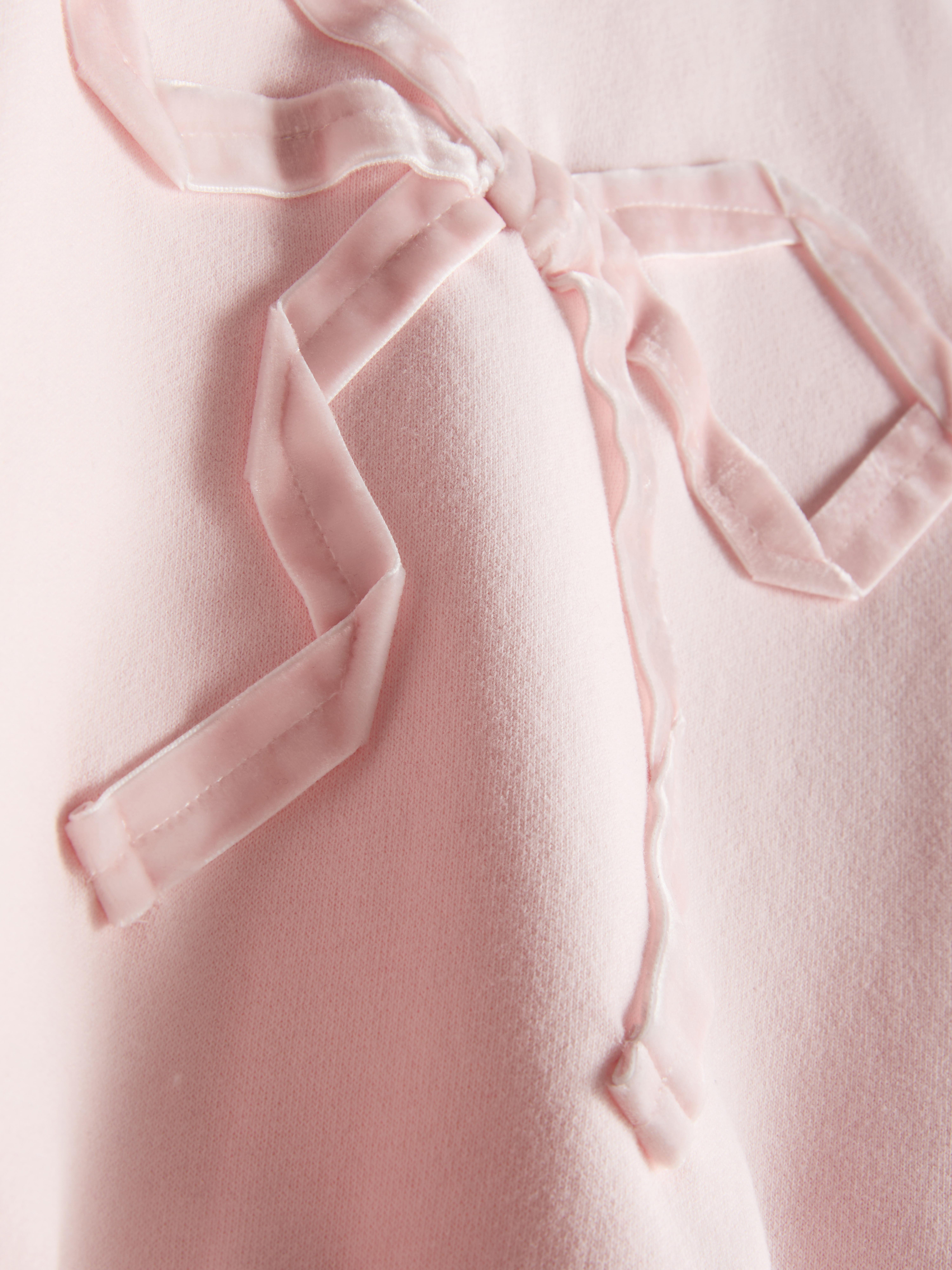 1-9yrs | Cotton Rich Velvet Bow Sweatshirt