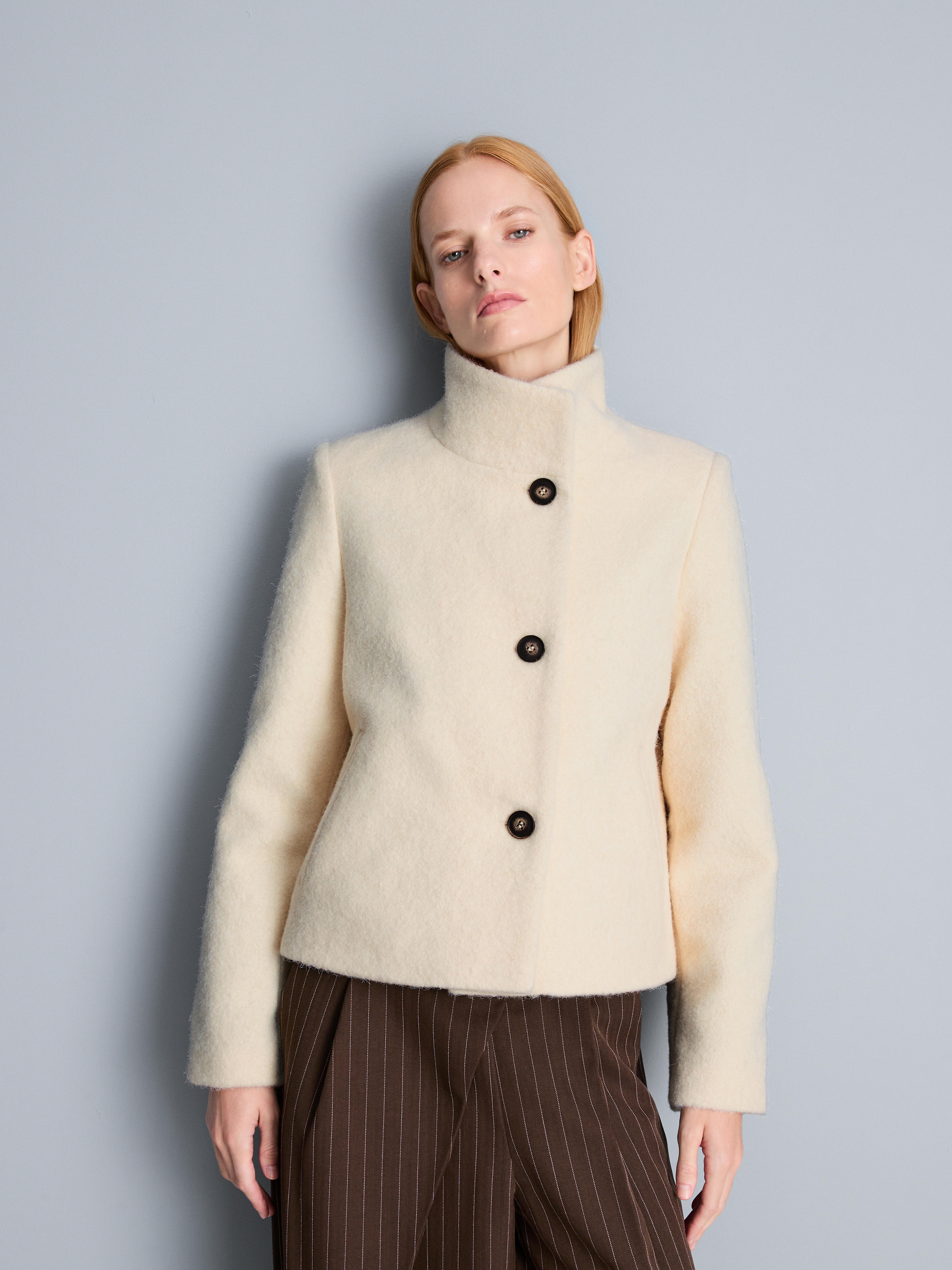 Brushed High-Neck Jacket