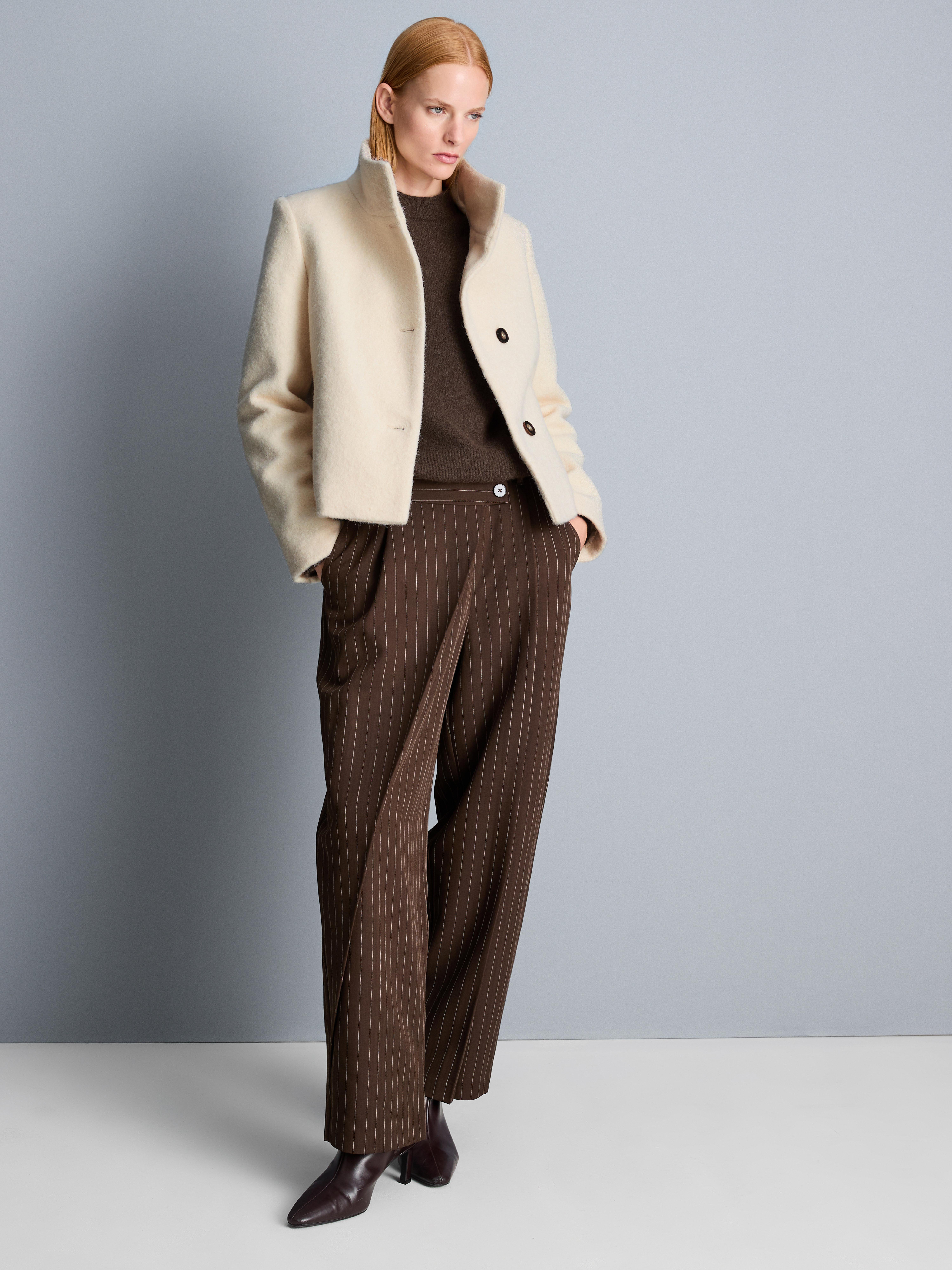 Brushed High-Neck Jacket