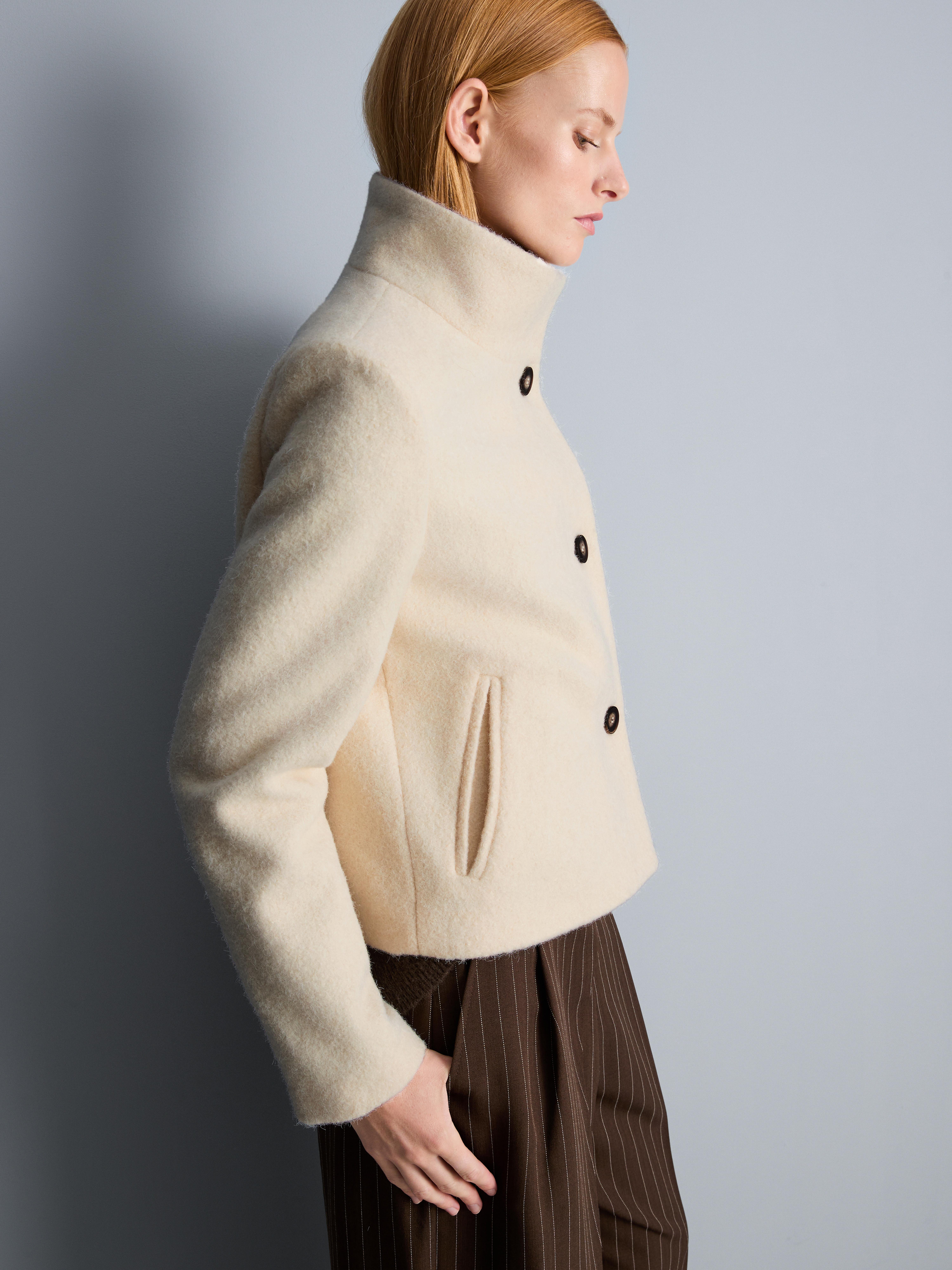 Brushed High-Neck Jacket