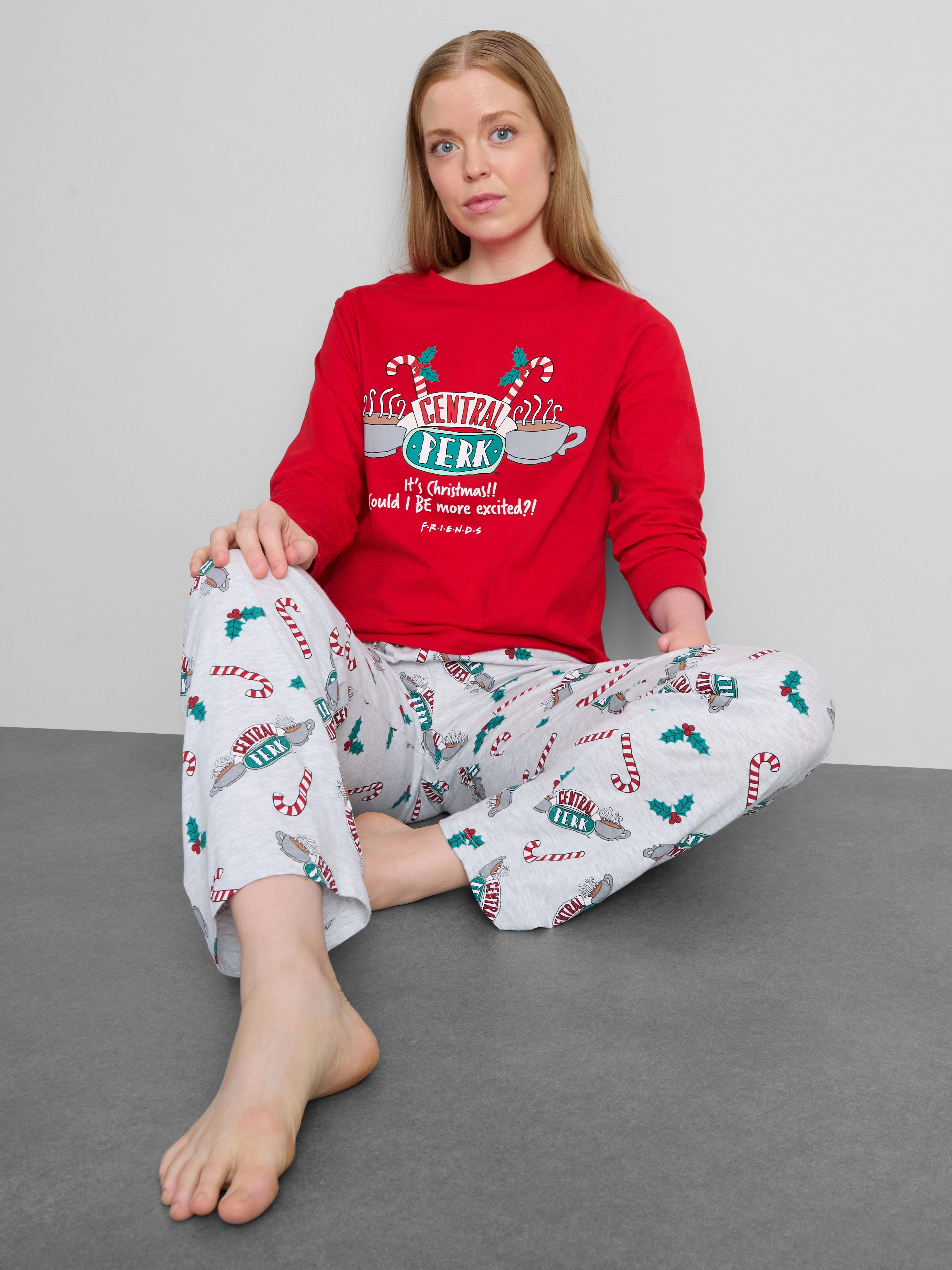 Friends Pure Cotton Central Perk Christmas Long Pajamas