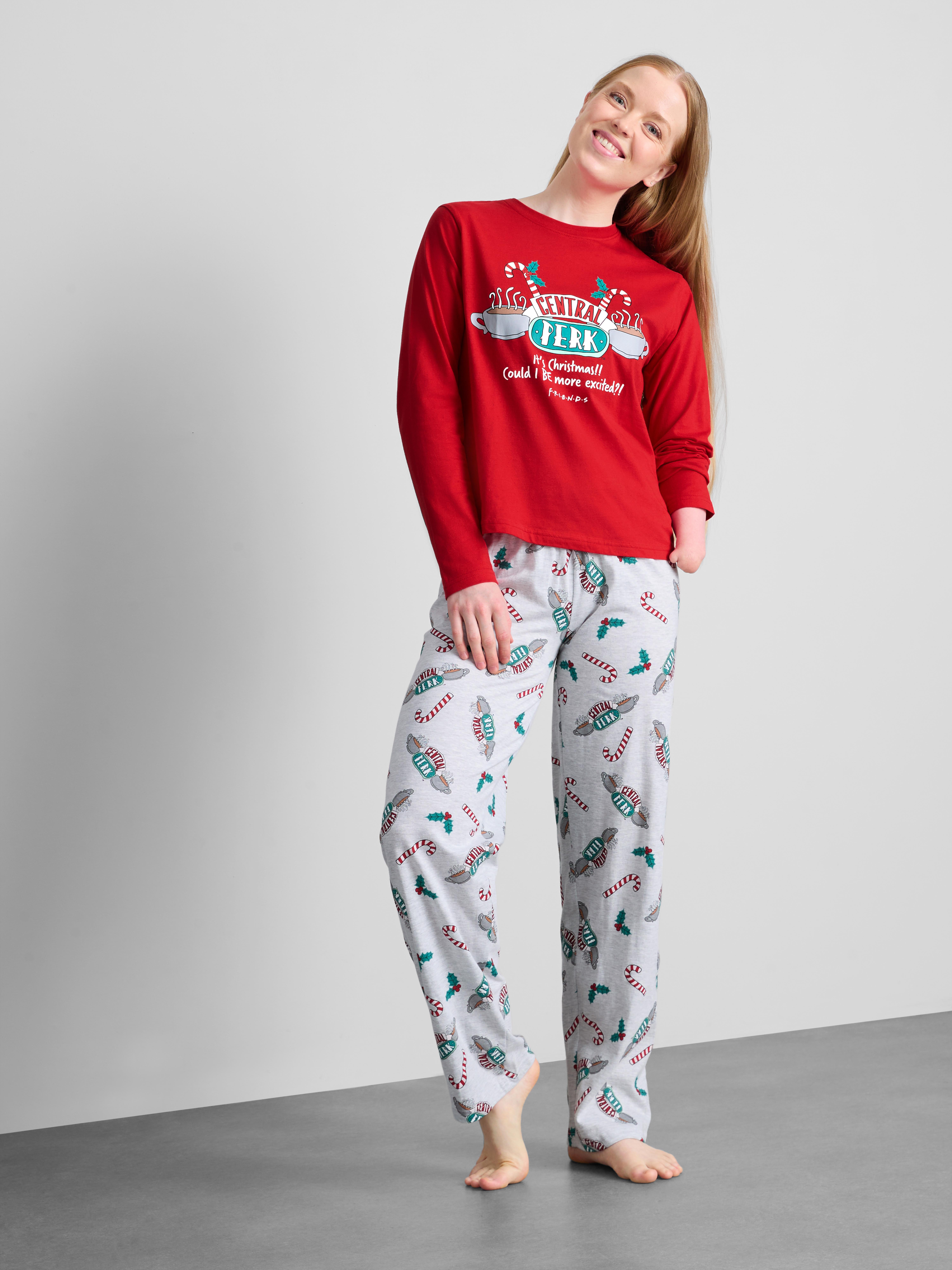 Friends Pure Cotton Central Perk Christmas Long Pajamas