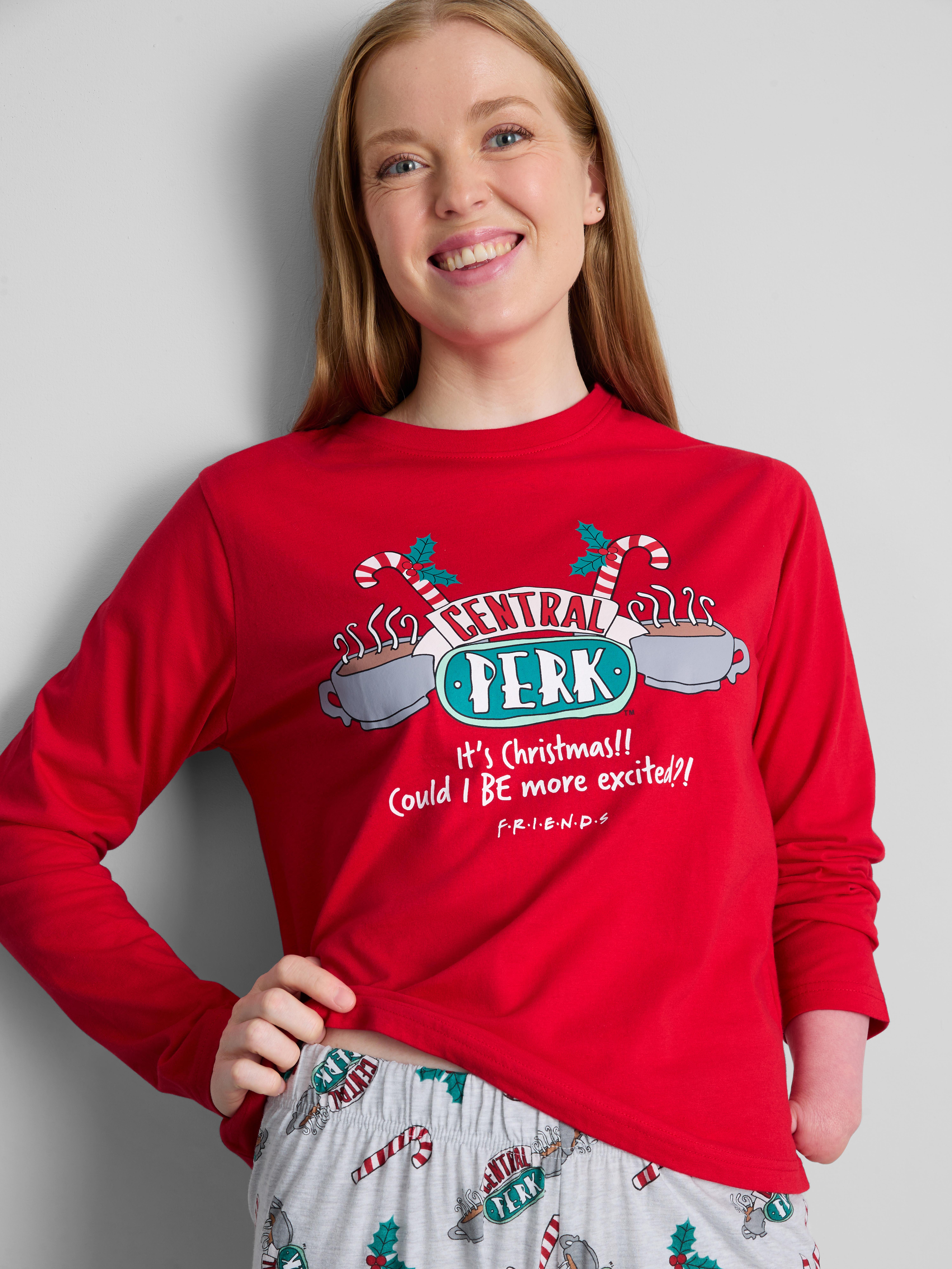Friends Pure Cotton Central Perk Christmas Long Pajamas