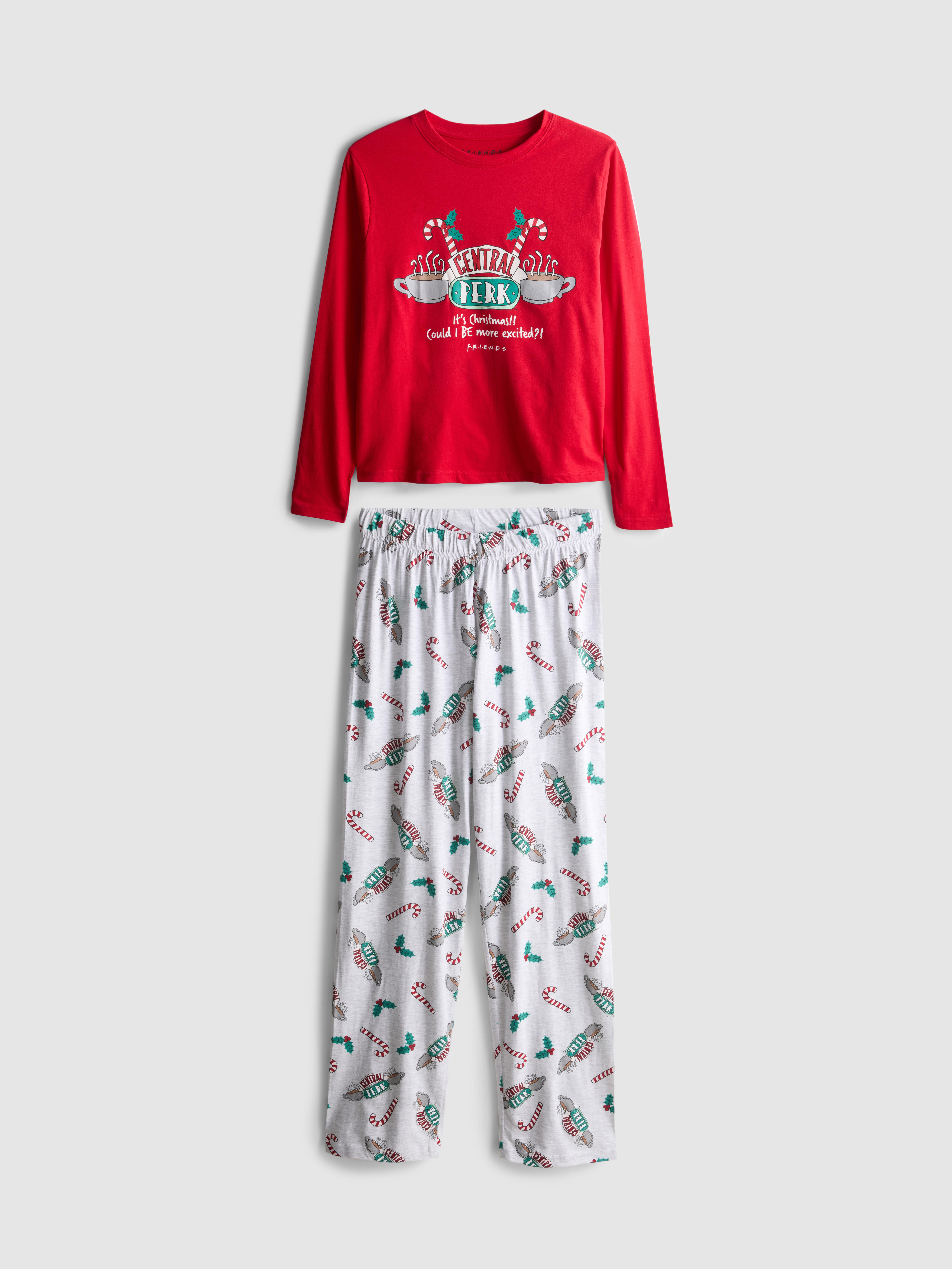 Friends Pure Cotton Central Perk Christmas Long Pajamas
