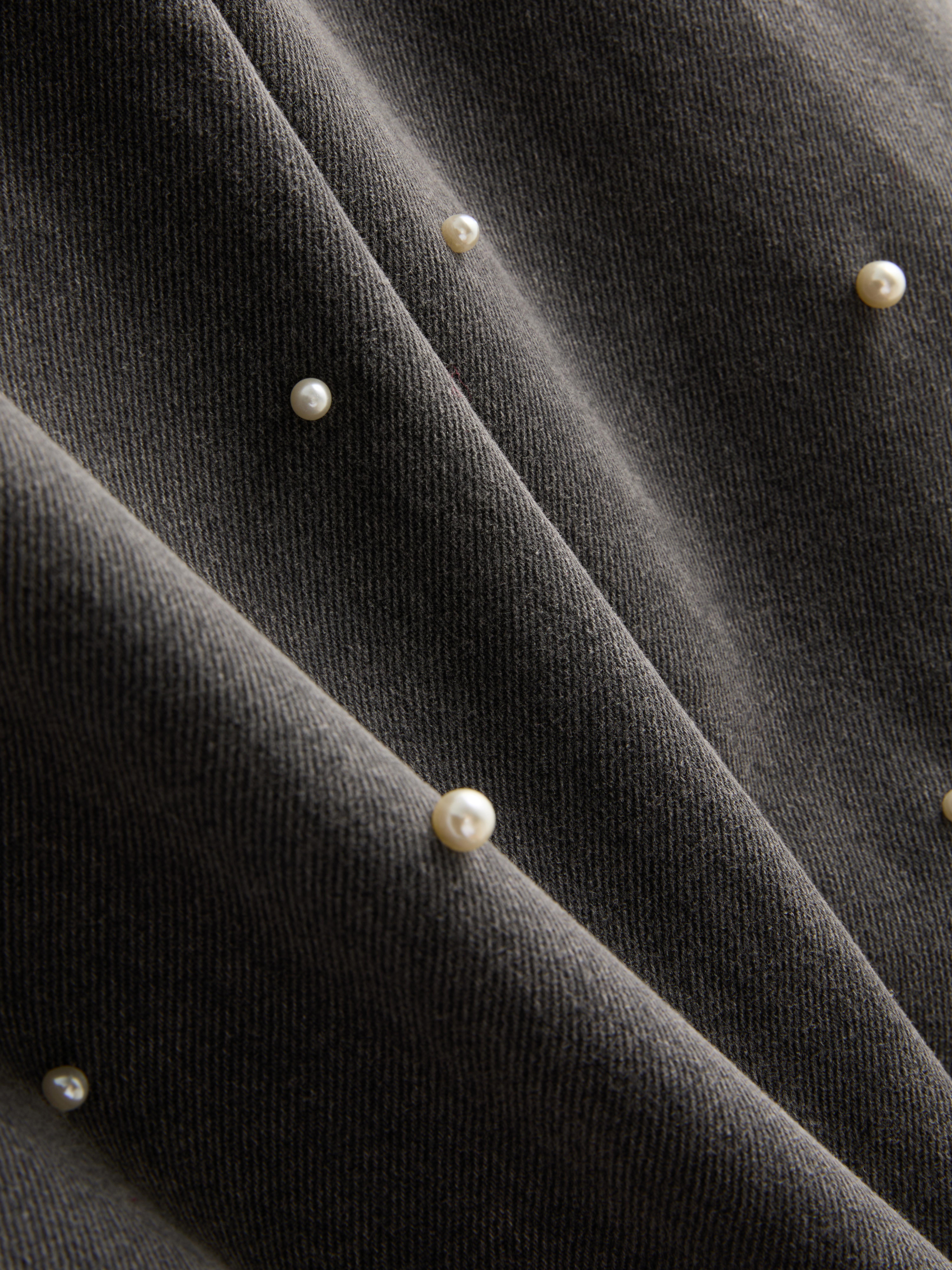 7-15yrs | Pure Cotton Faux Pearl Wide-Leg Jeans