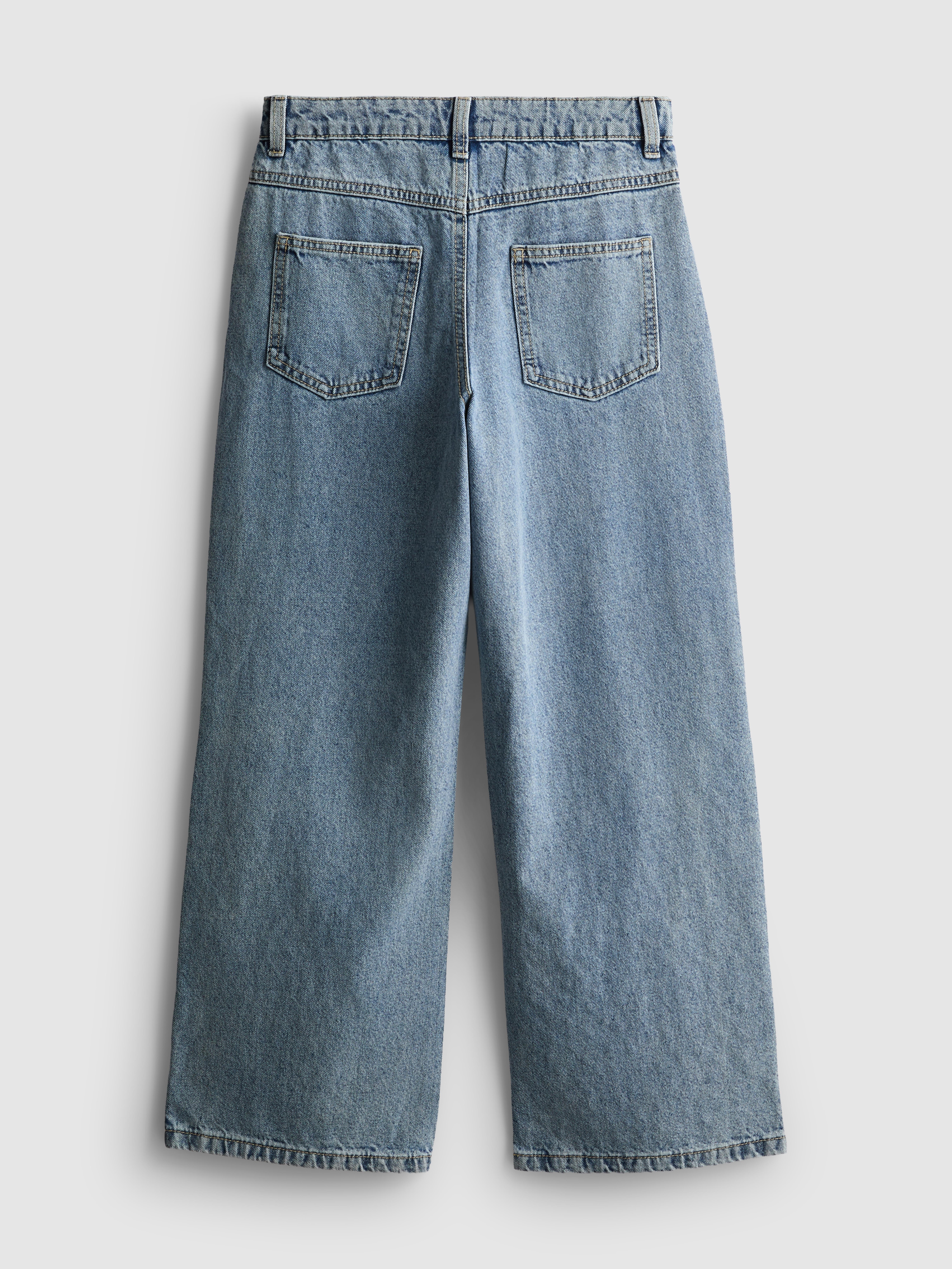7-15yrs | Pure Cotton Gem Effect Wide Leg Jeans