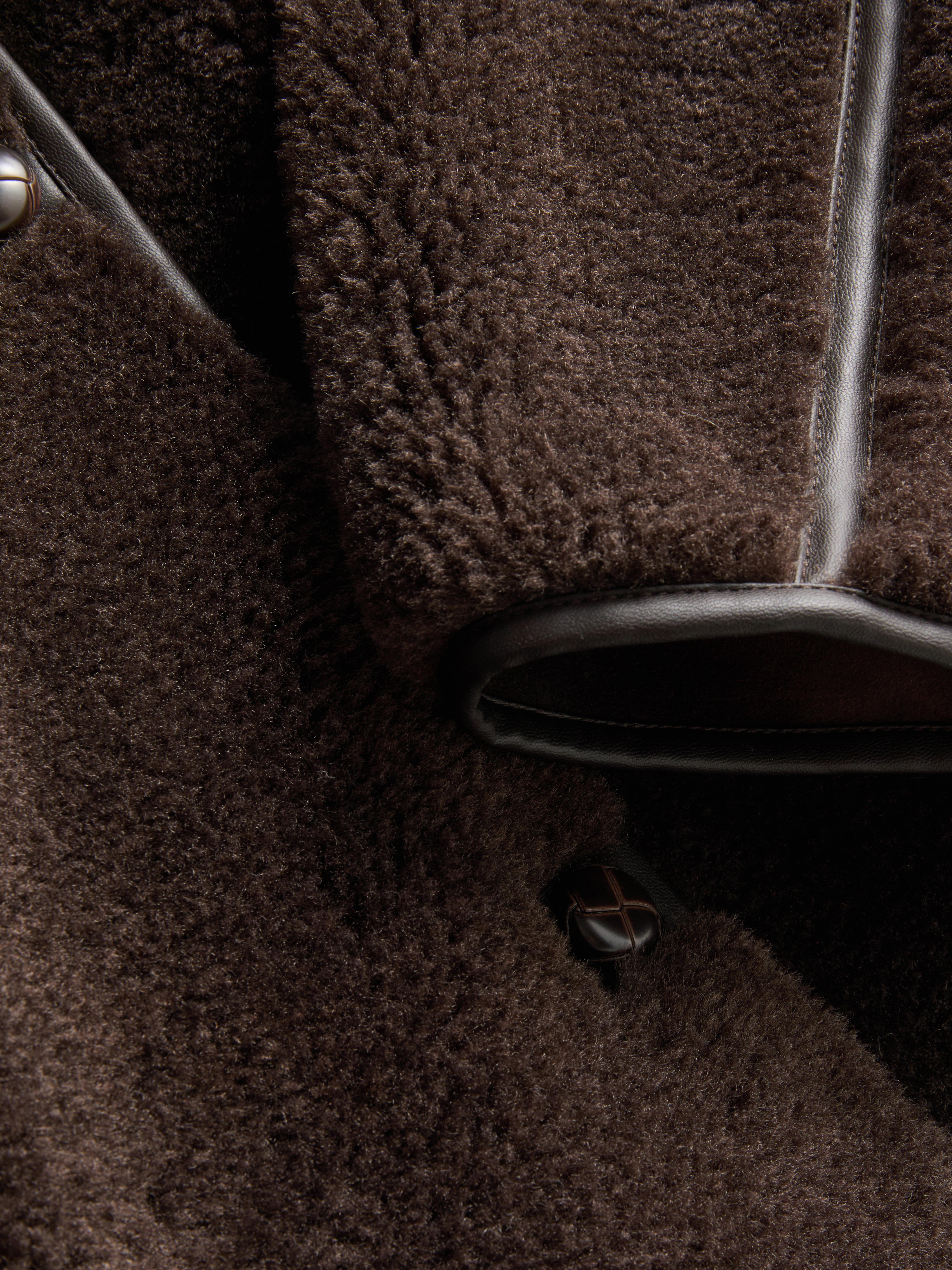 Shearling-Jacke mit geradem Schnitt