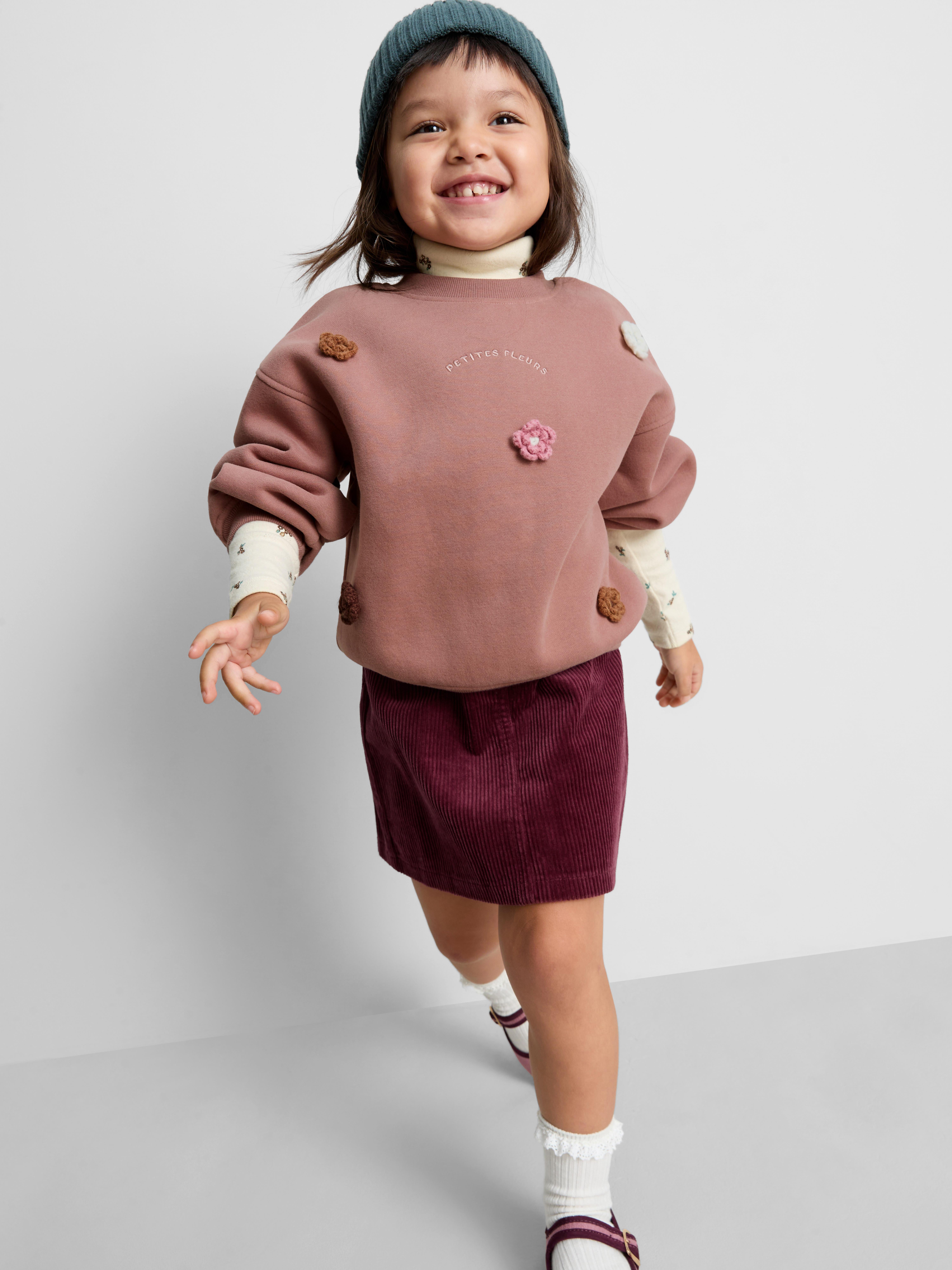 1-9yrs | Cotton-Rich Crochet Sweatshirt