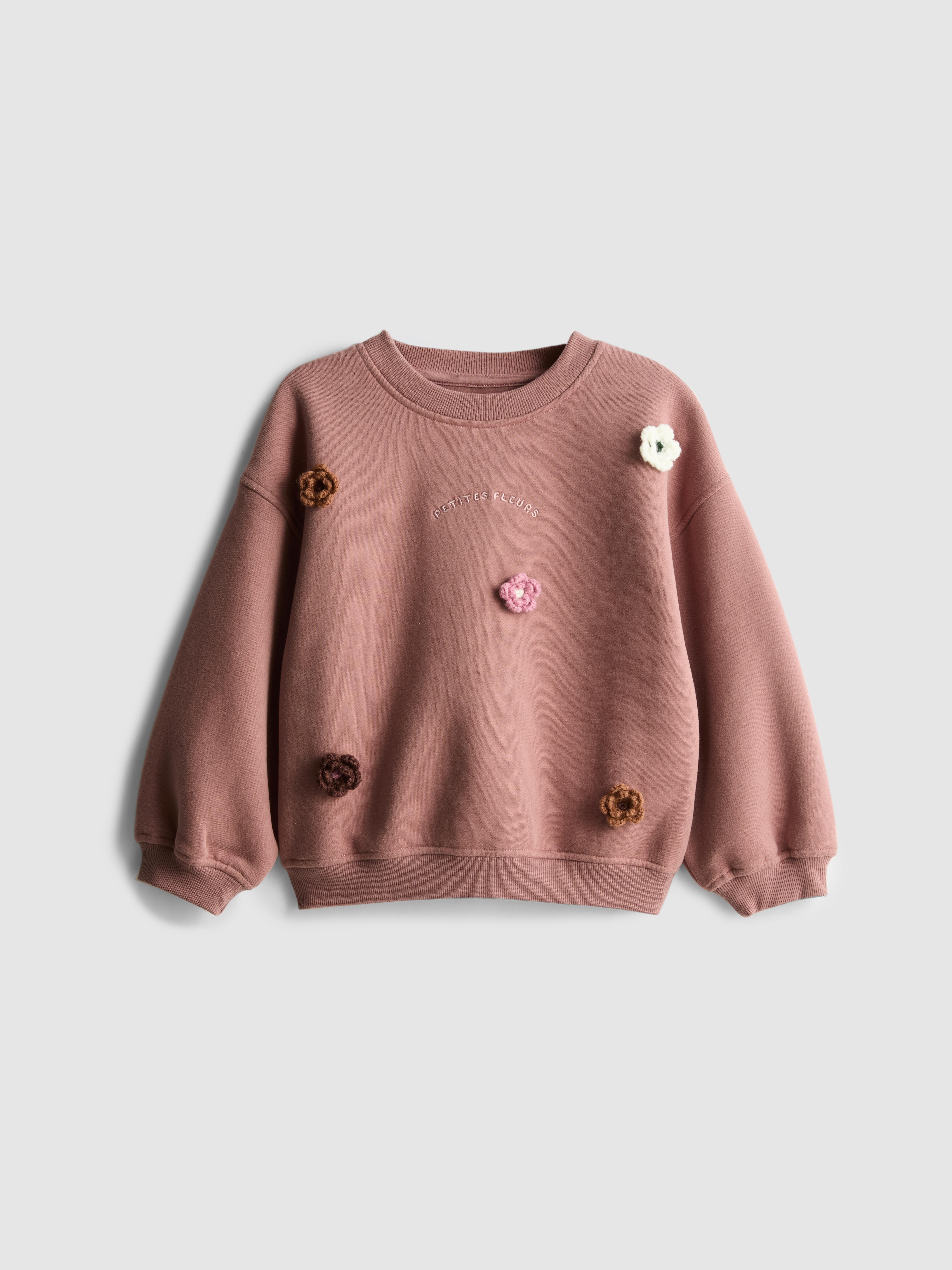 1-9yrs | Cotton-Rich Crochet Sweatshirt