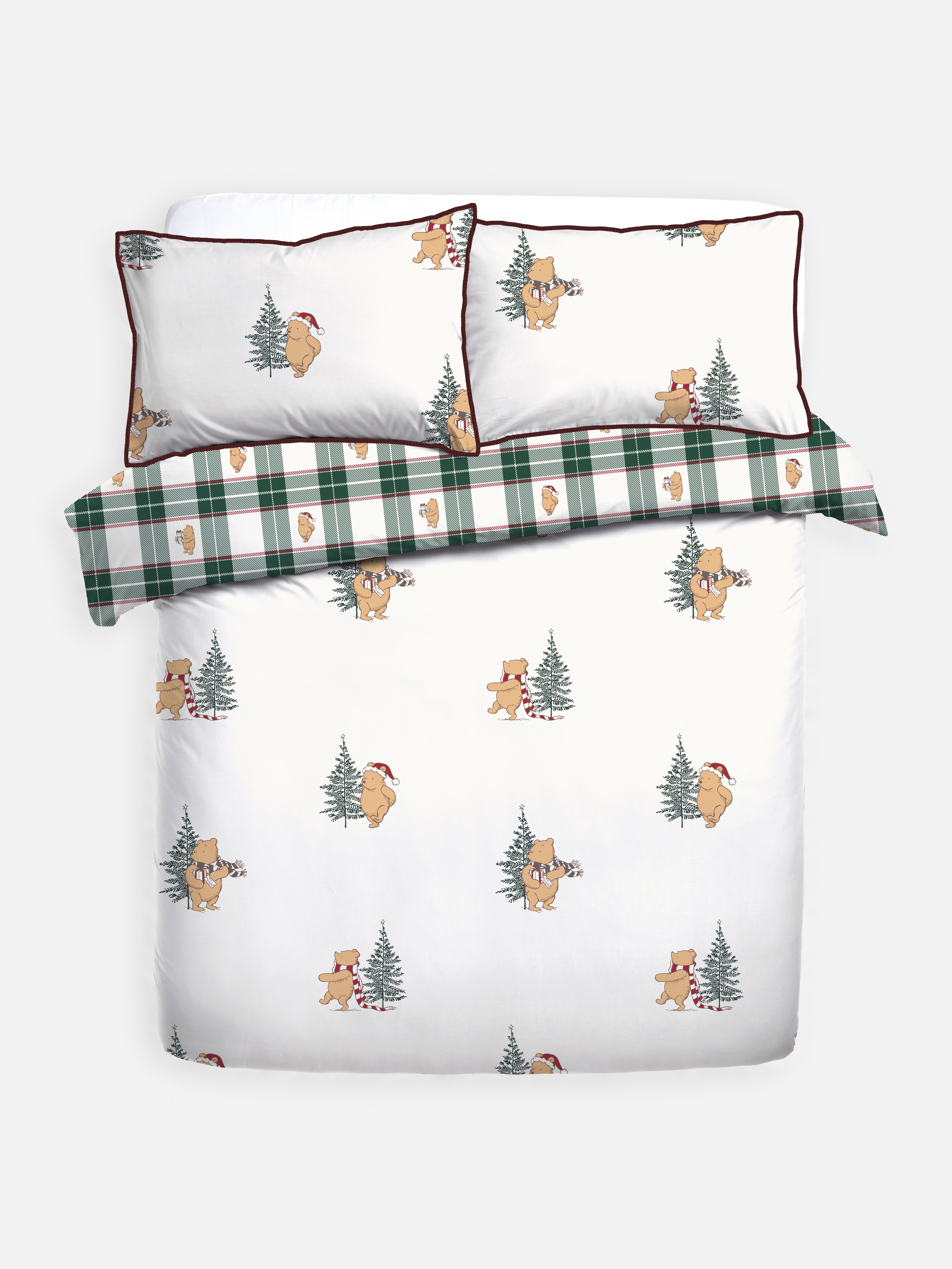 Disney Winnie Puuh Weihnachts-Bettw. Doppel - Grün
