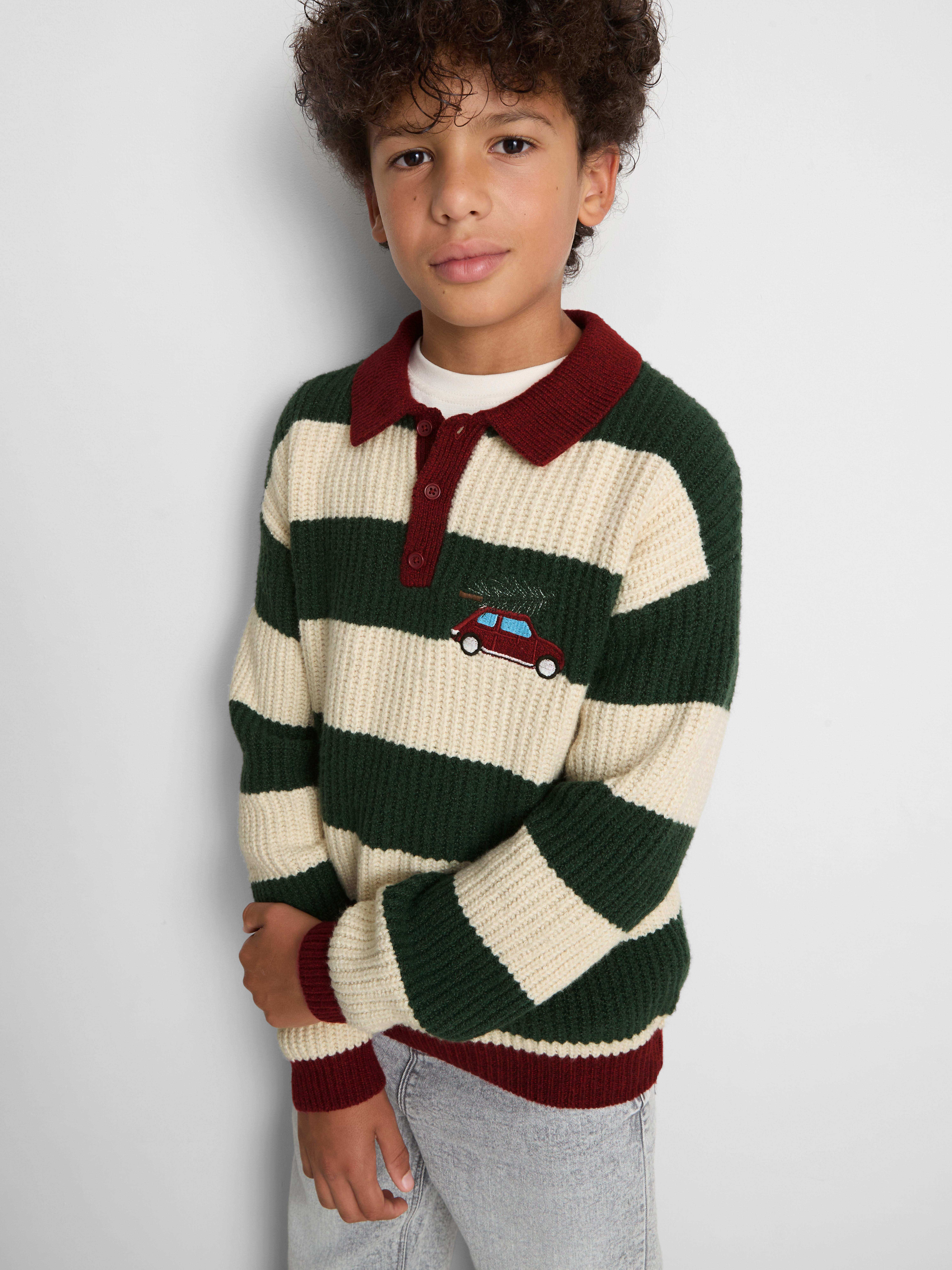 7-15 j | Gestreepte pullover met borduursel