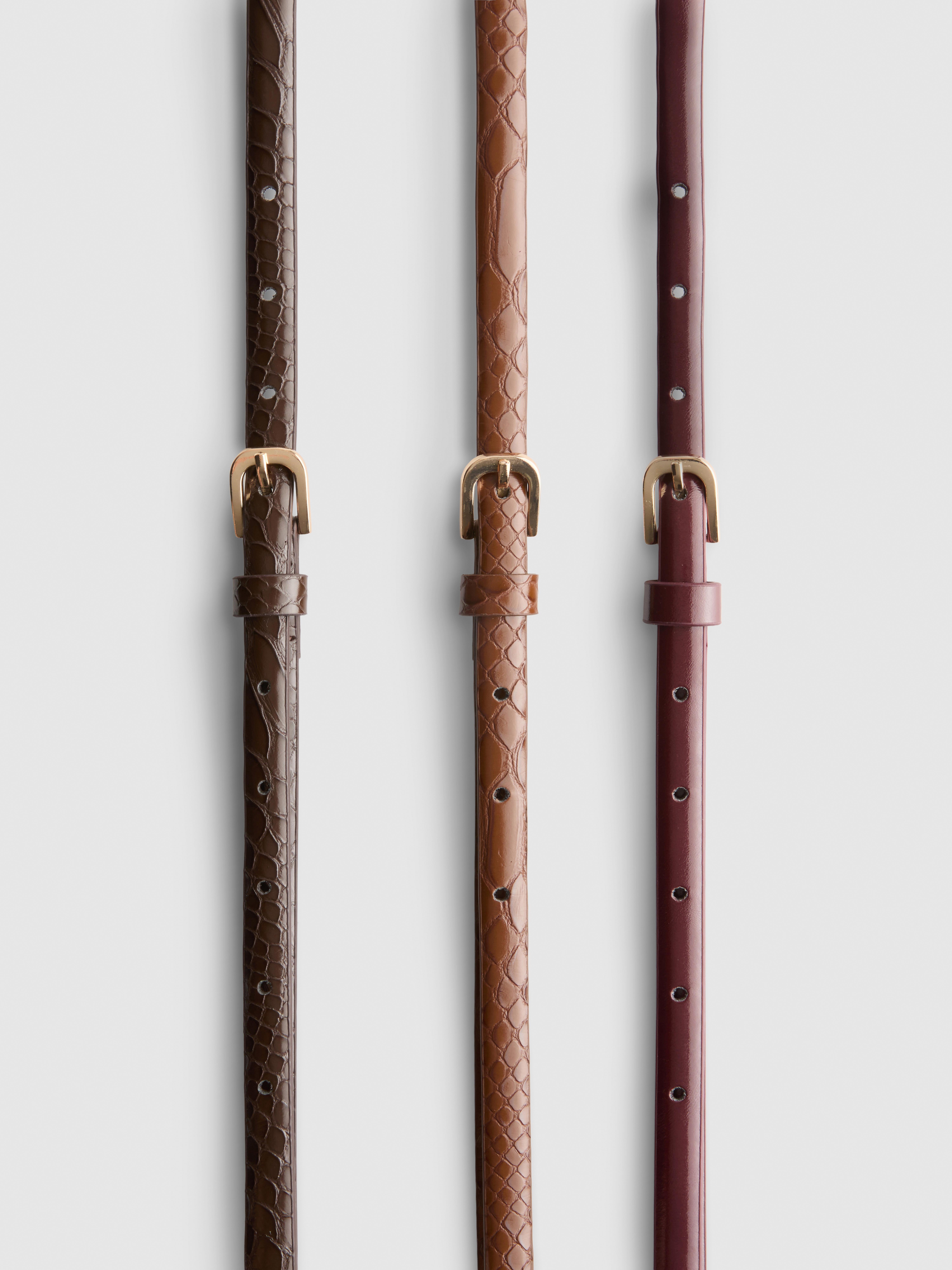 3pk Skinny Buckle Belts