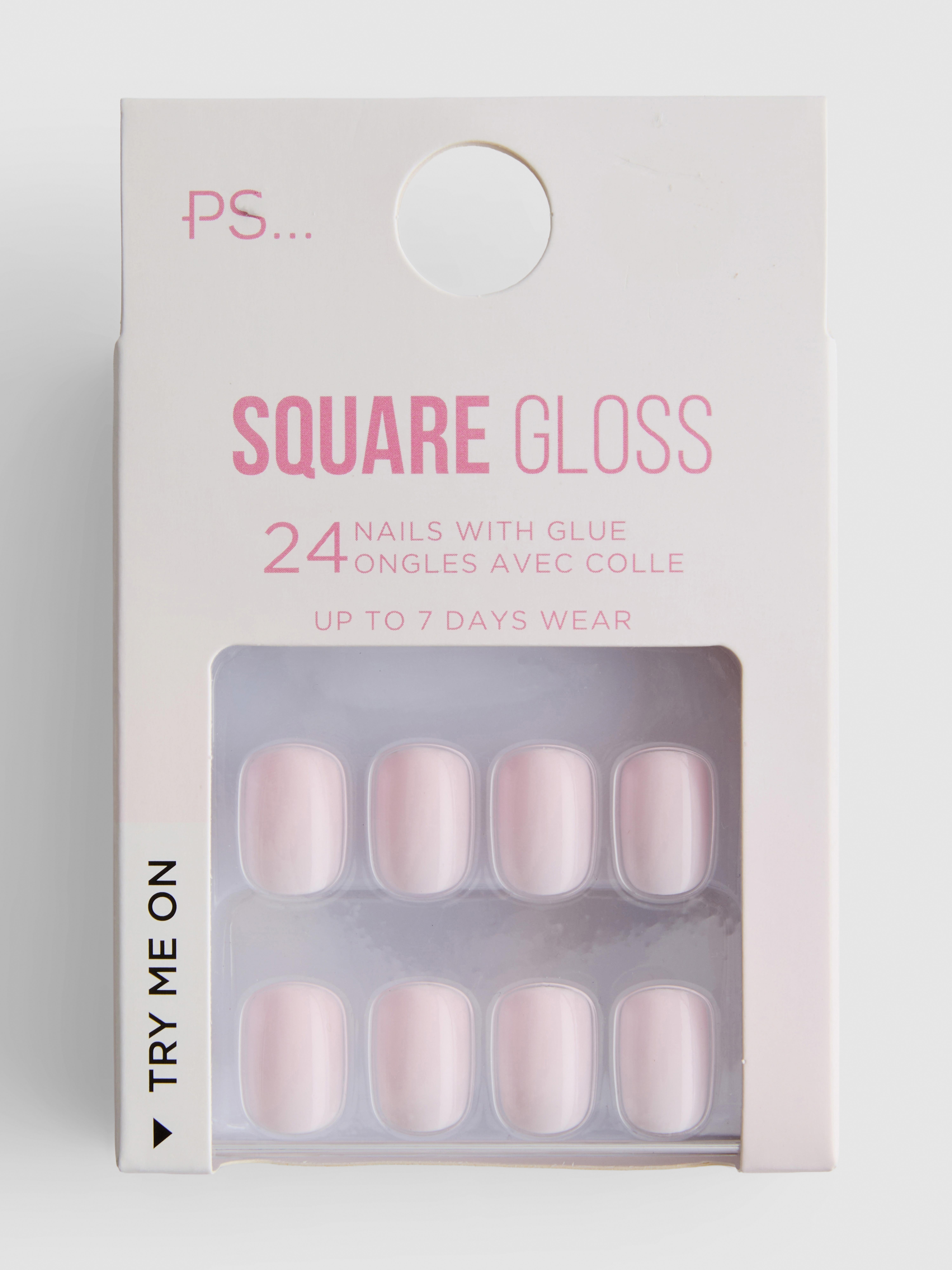 PS... Square Gloss False Nails