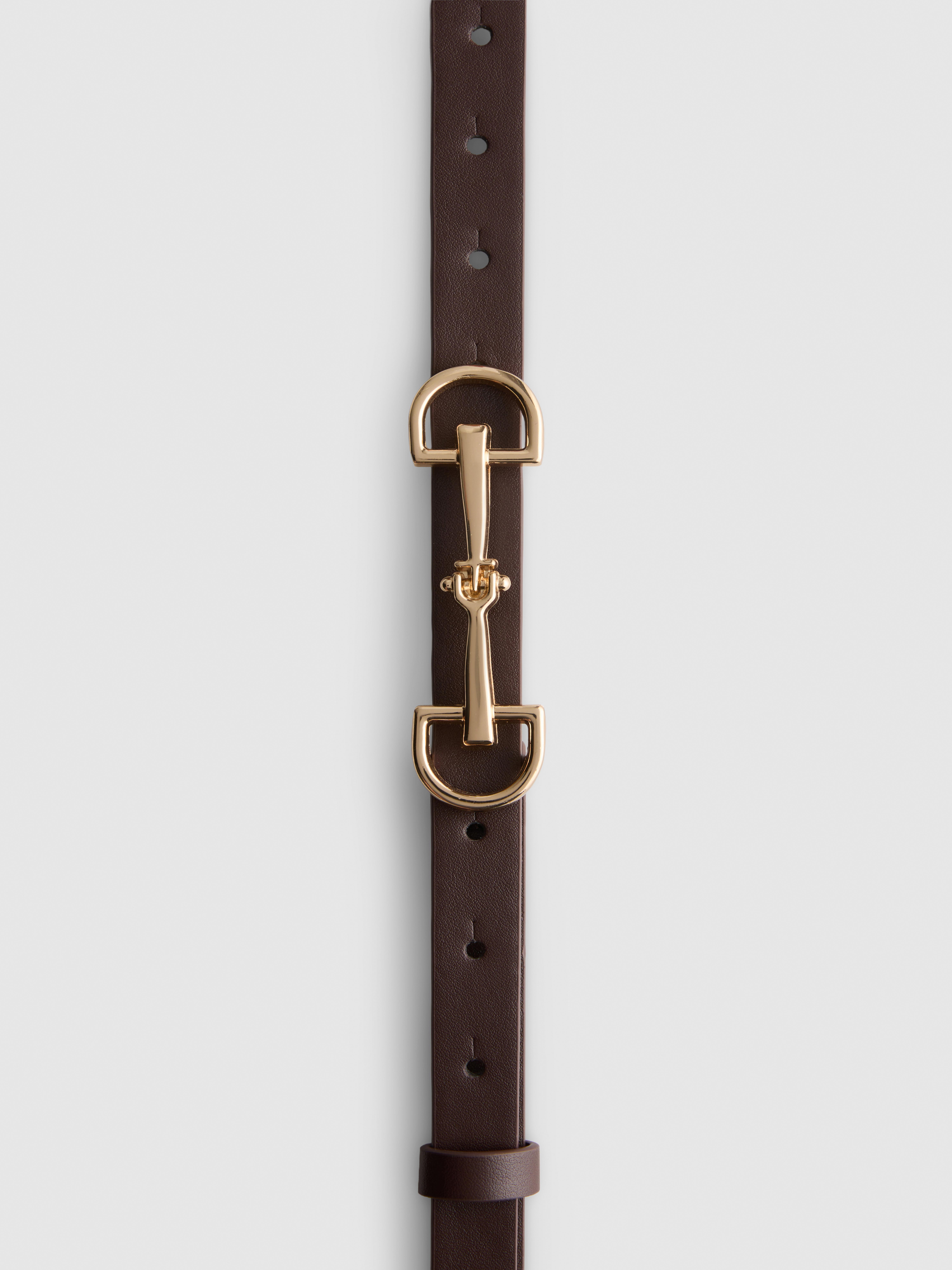 Snaffle Detail Skinny Belt