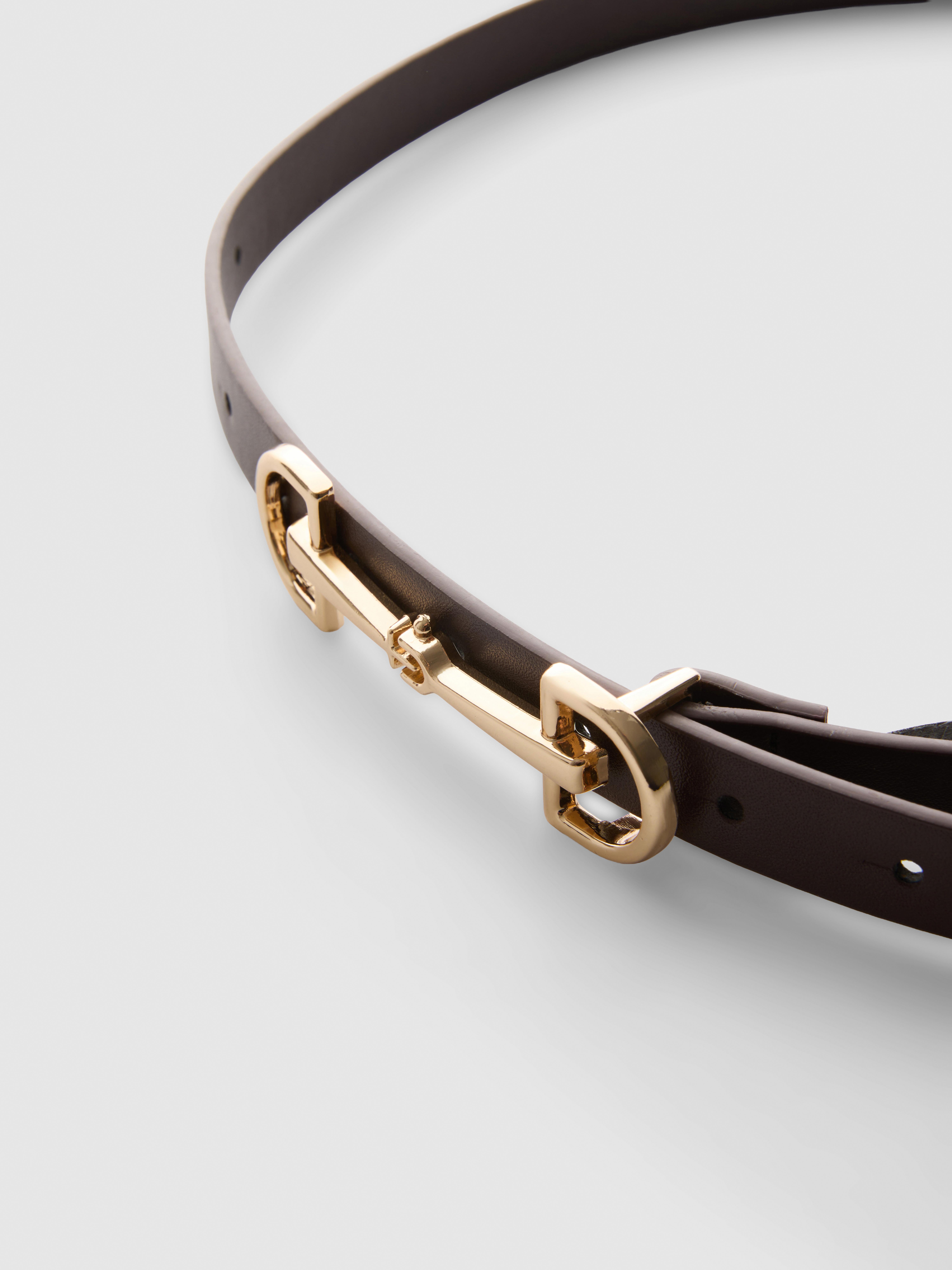 Snaffle Detail Skinny Belt