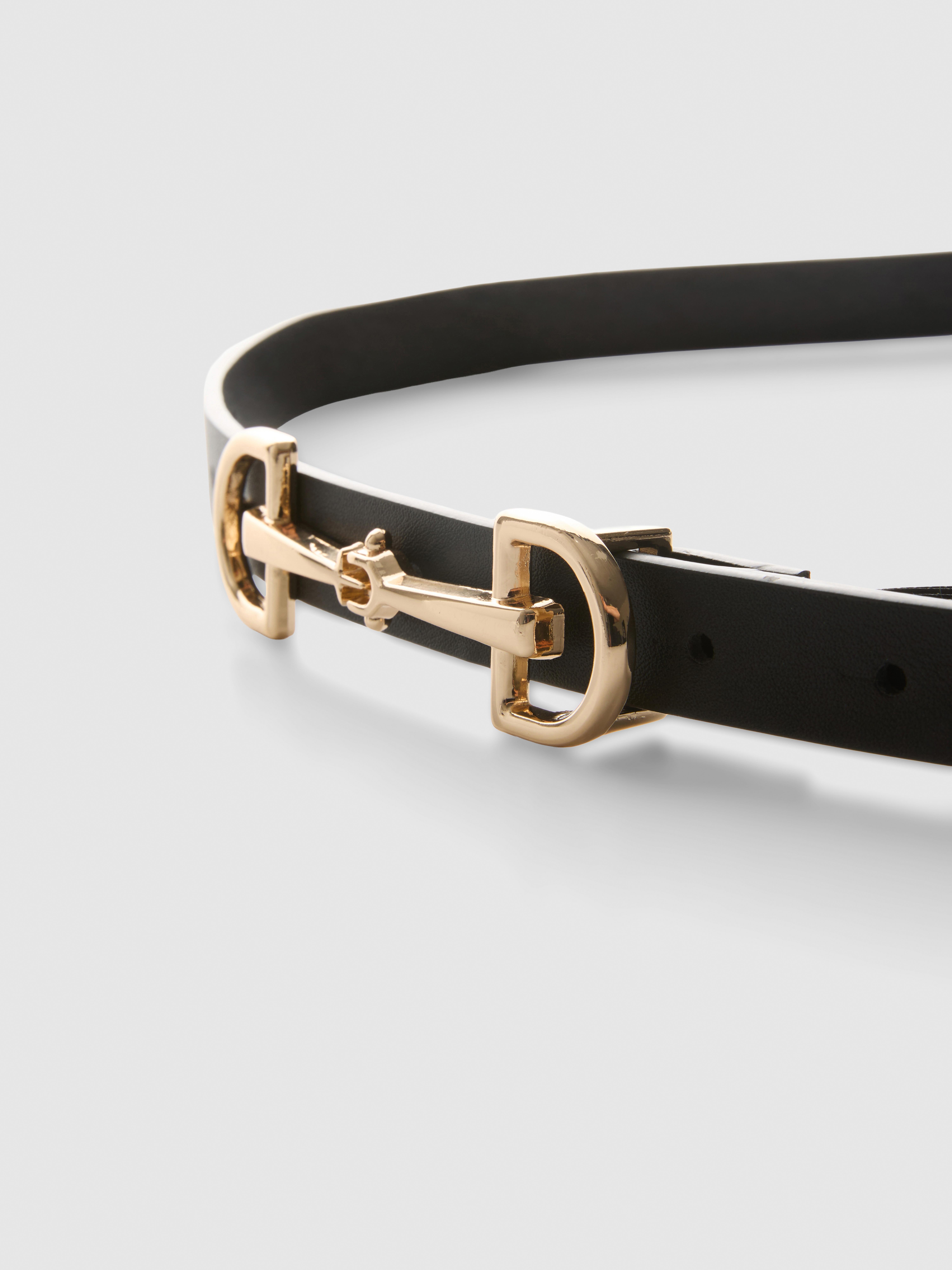 Snaffle Detail Skinny Belt