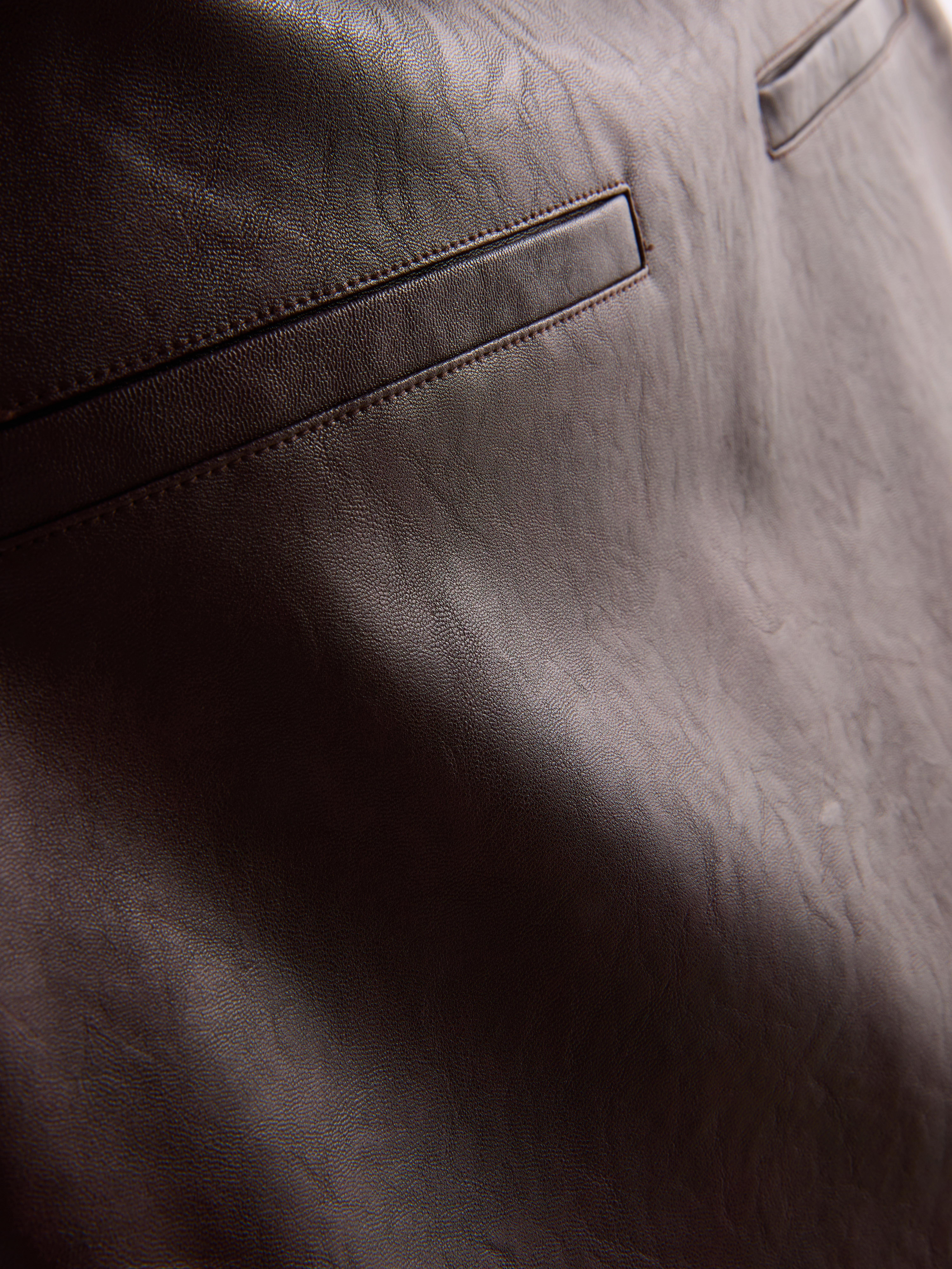 Faux Leather Pocket Detail Mini Skirt