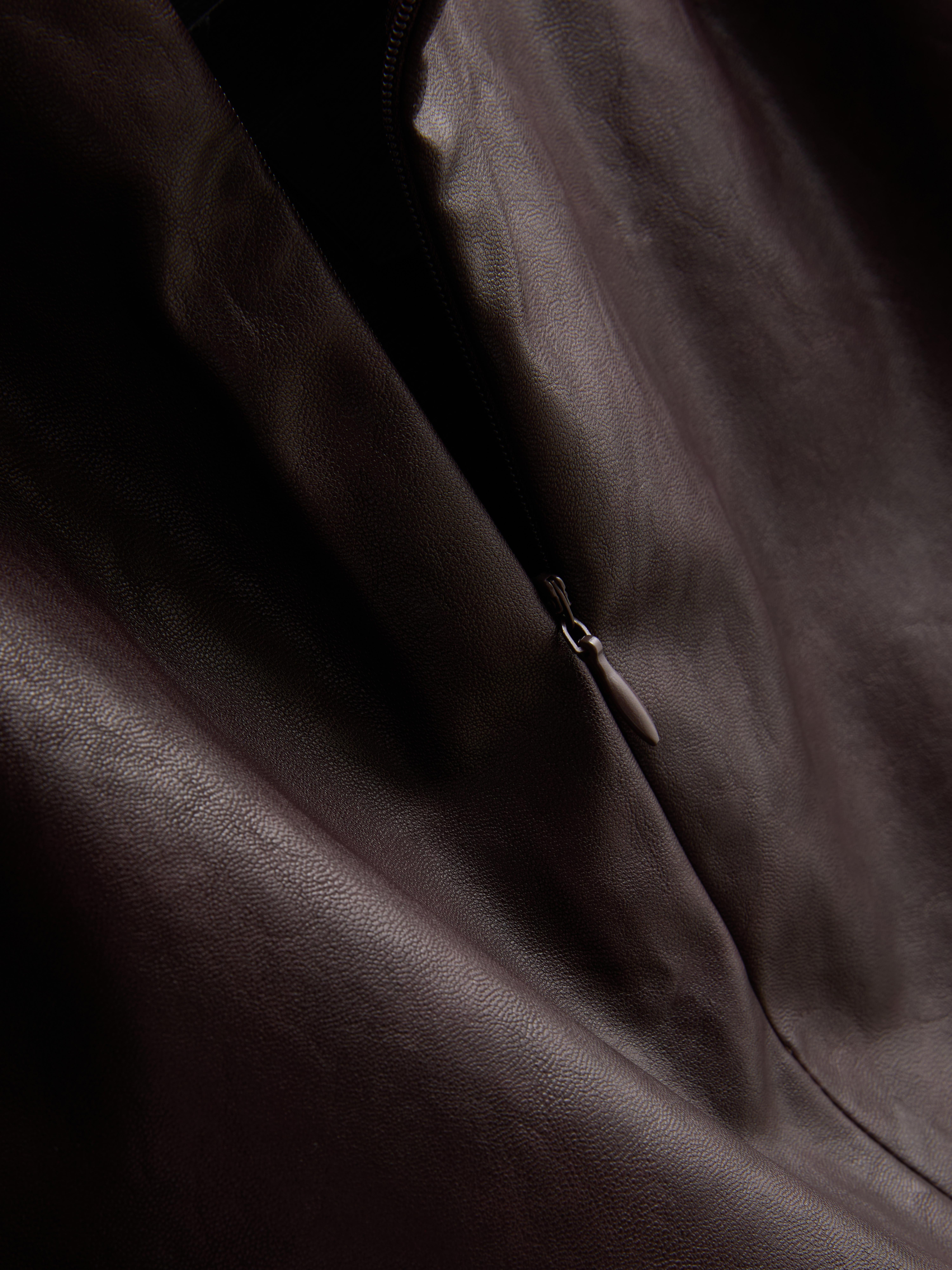 Faux Leather Pocket Detail Mini Skirt