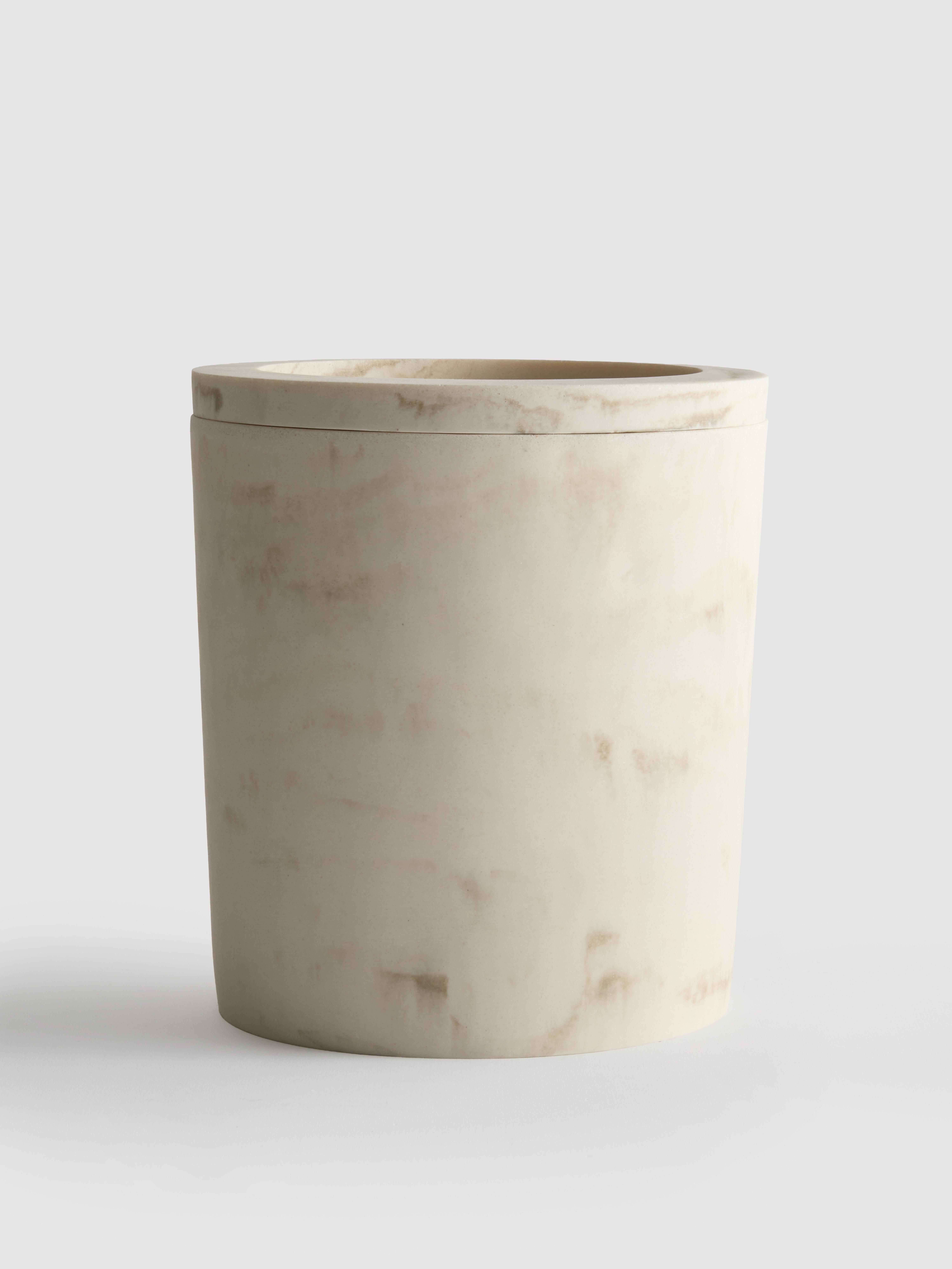 Marble-Effect Waste Bin