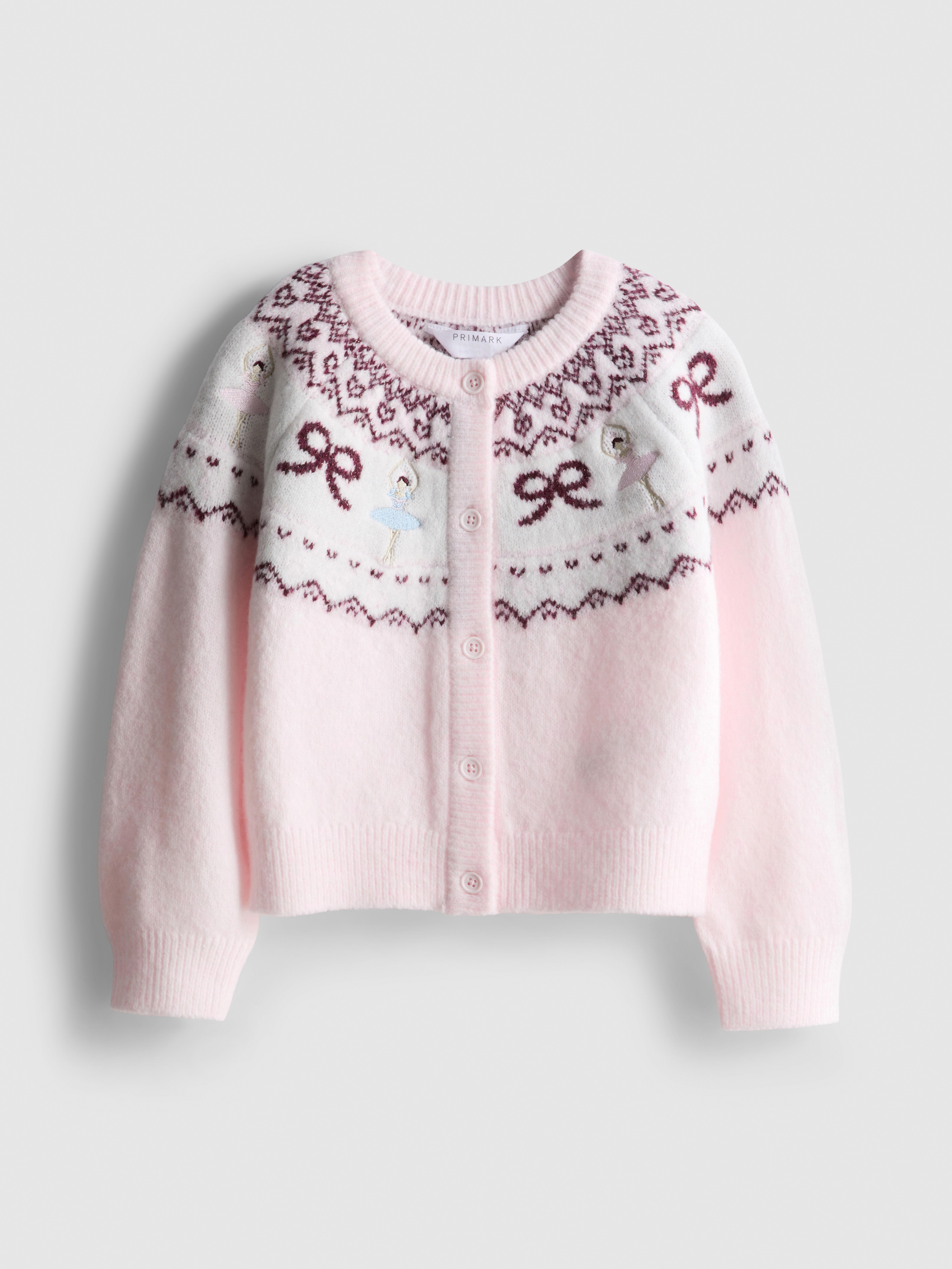 1-9yrs | Ballerina Graphic Fair Isle Cardigan