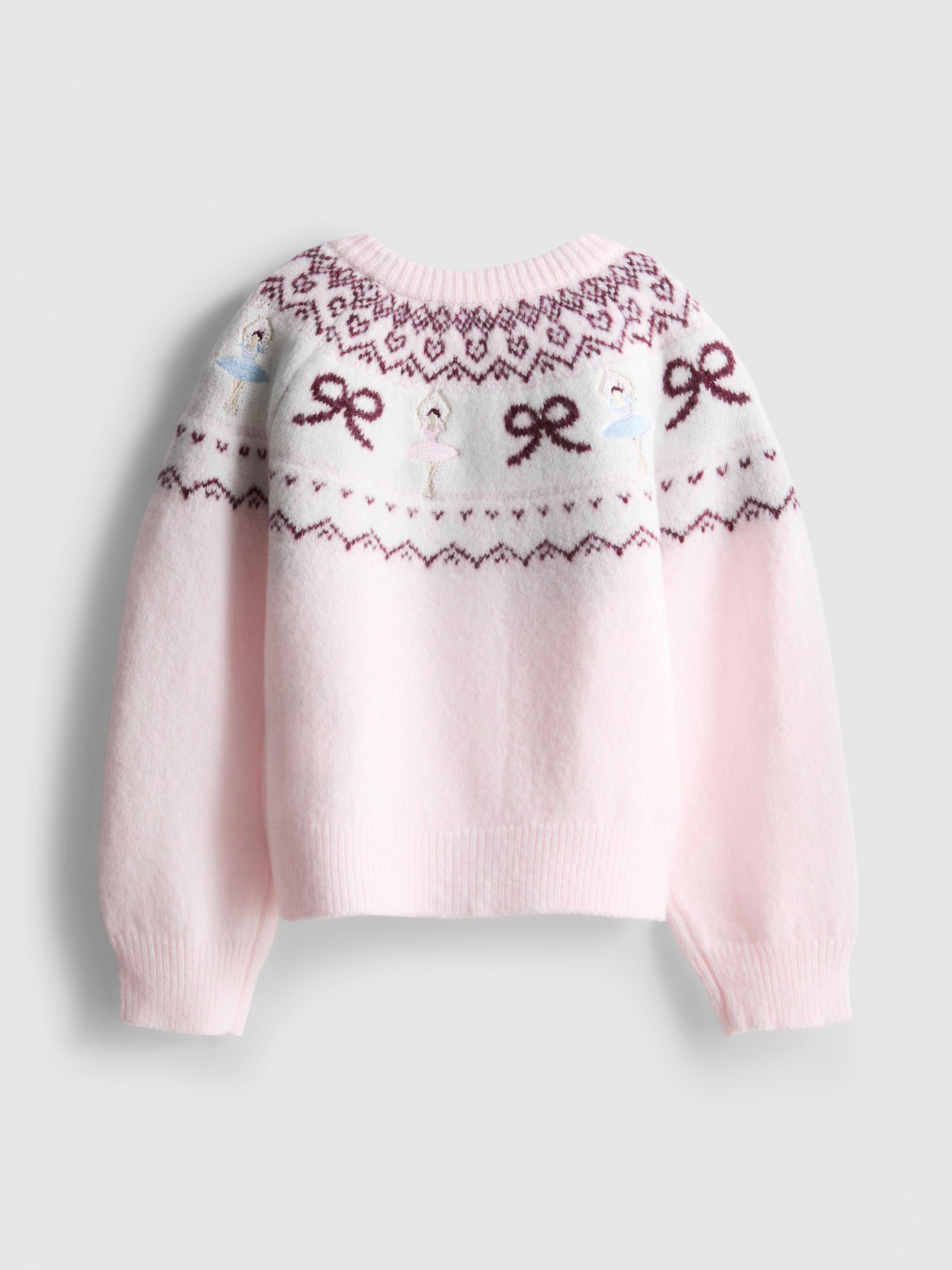 1-9yrs | Ballerina Graphic Fair Isle Cardigan