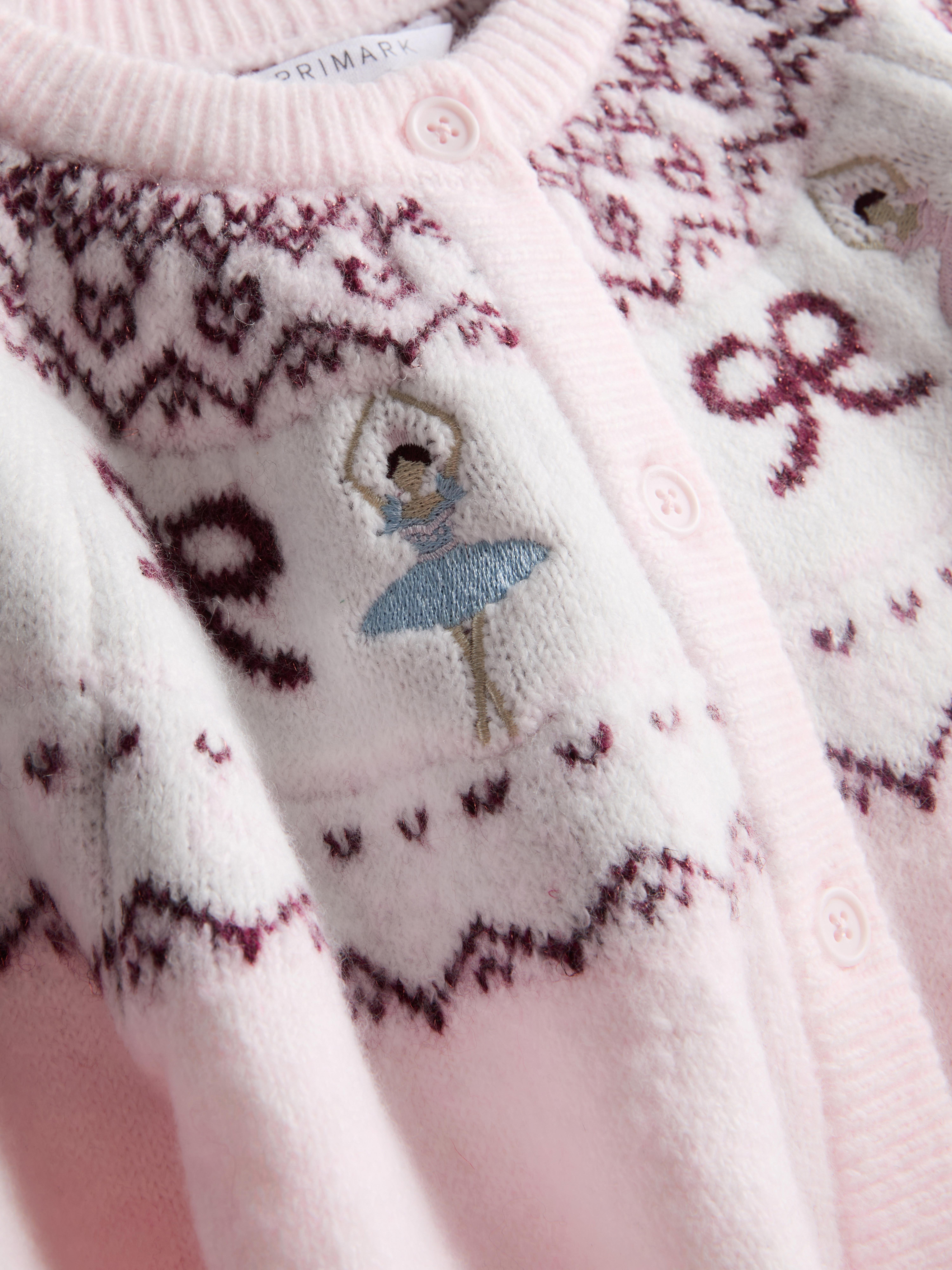 1-9yrs | Ballerina Graphic Fair Isle Cardigan