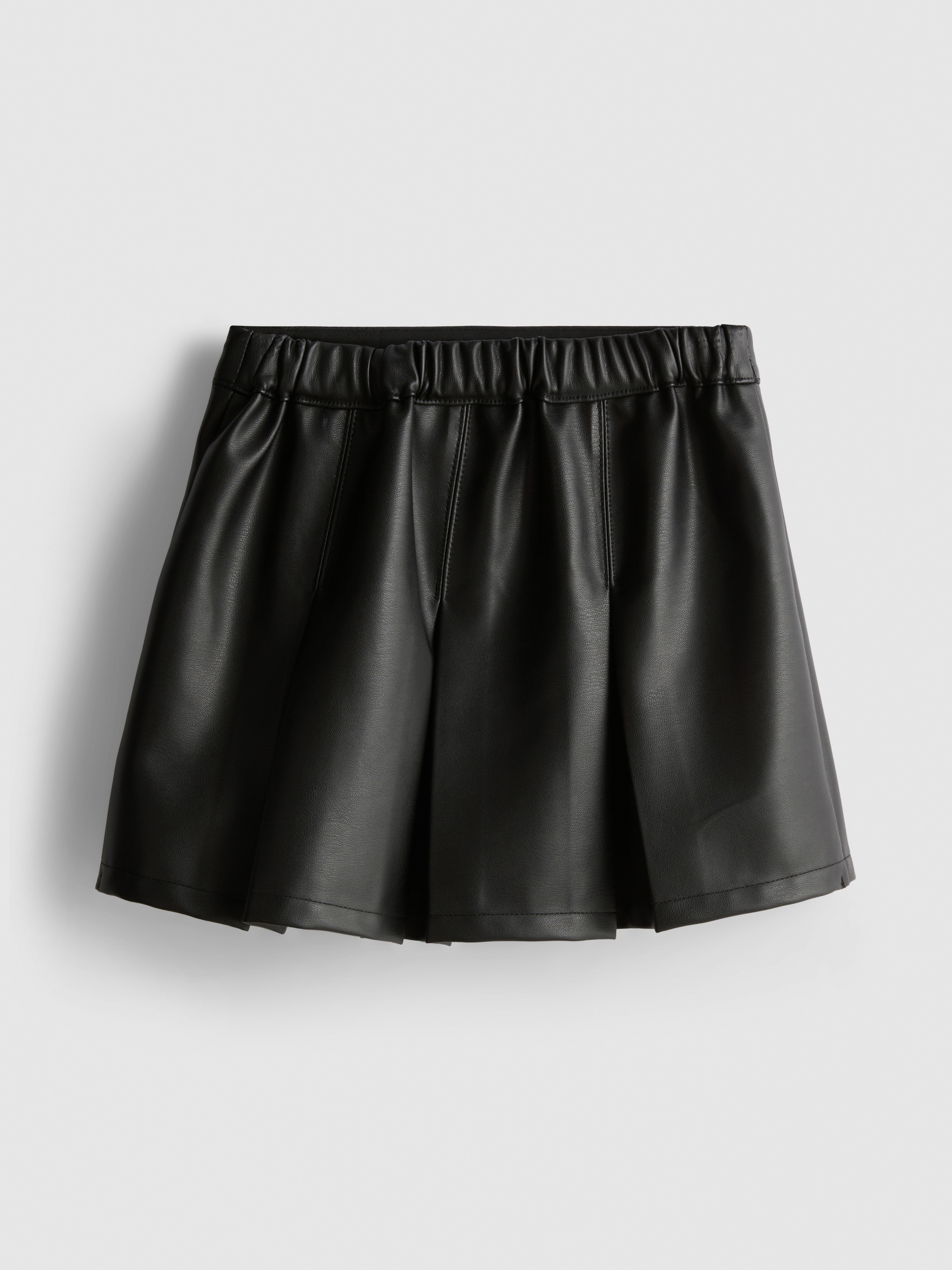 1-9yrs | Faux Leather Pleated Skirt