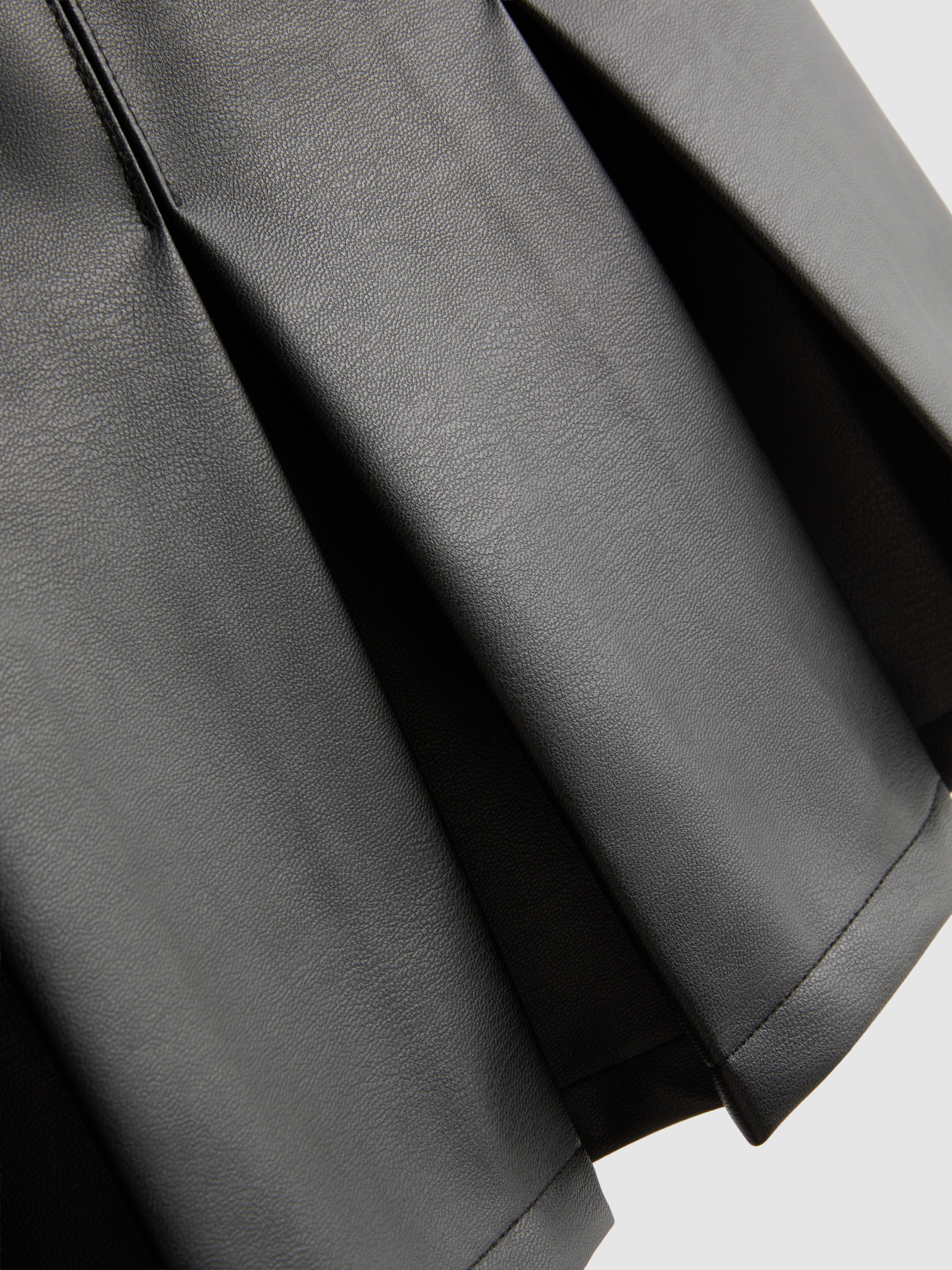 1-9yrs | Faux Leather Pleated Skirt