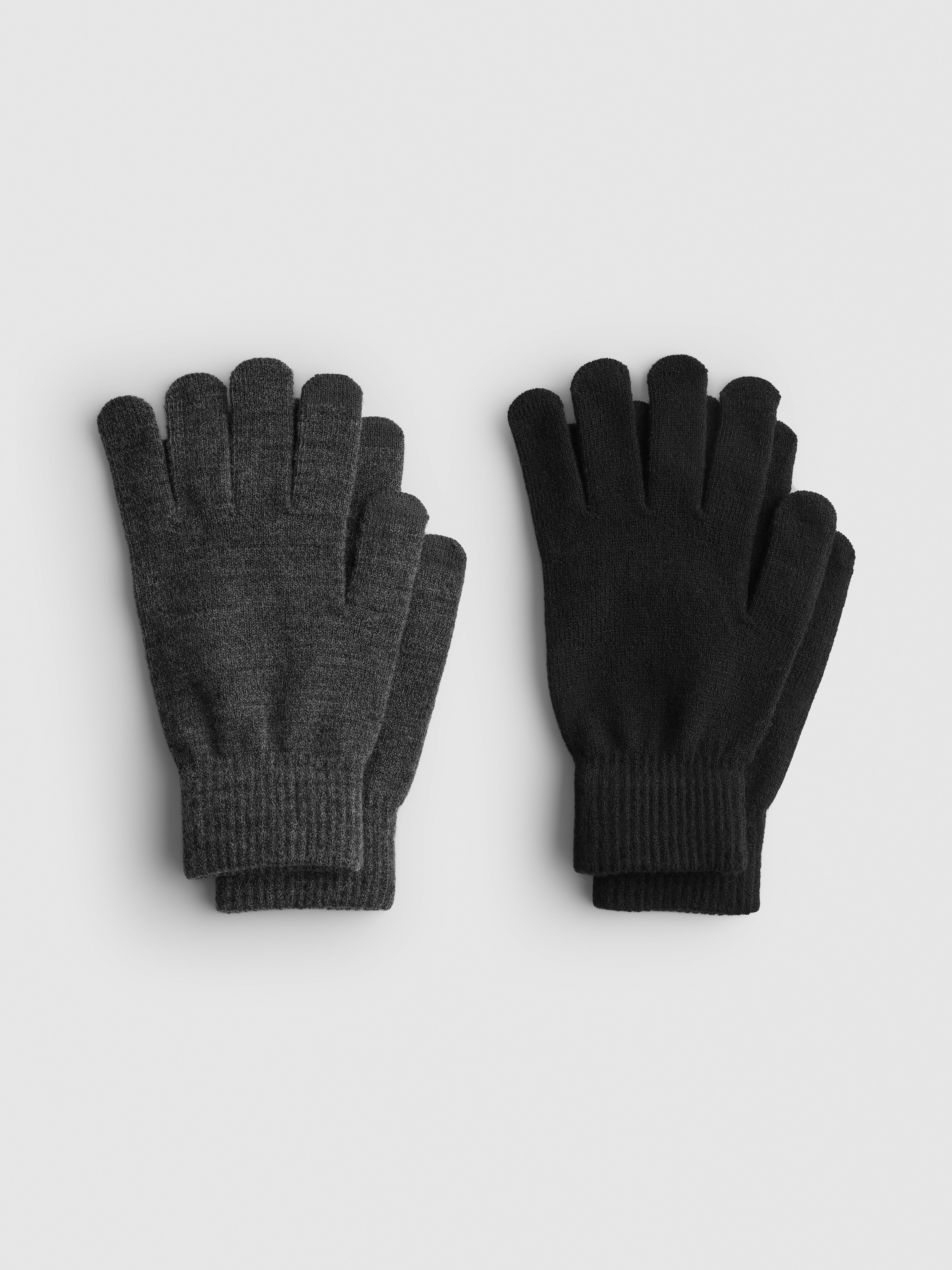 Lot de 2 paires de gants pour écran tactile Anthracite