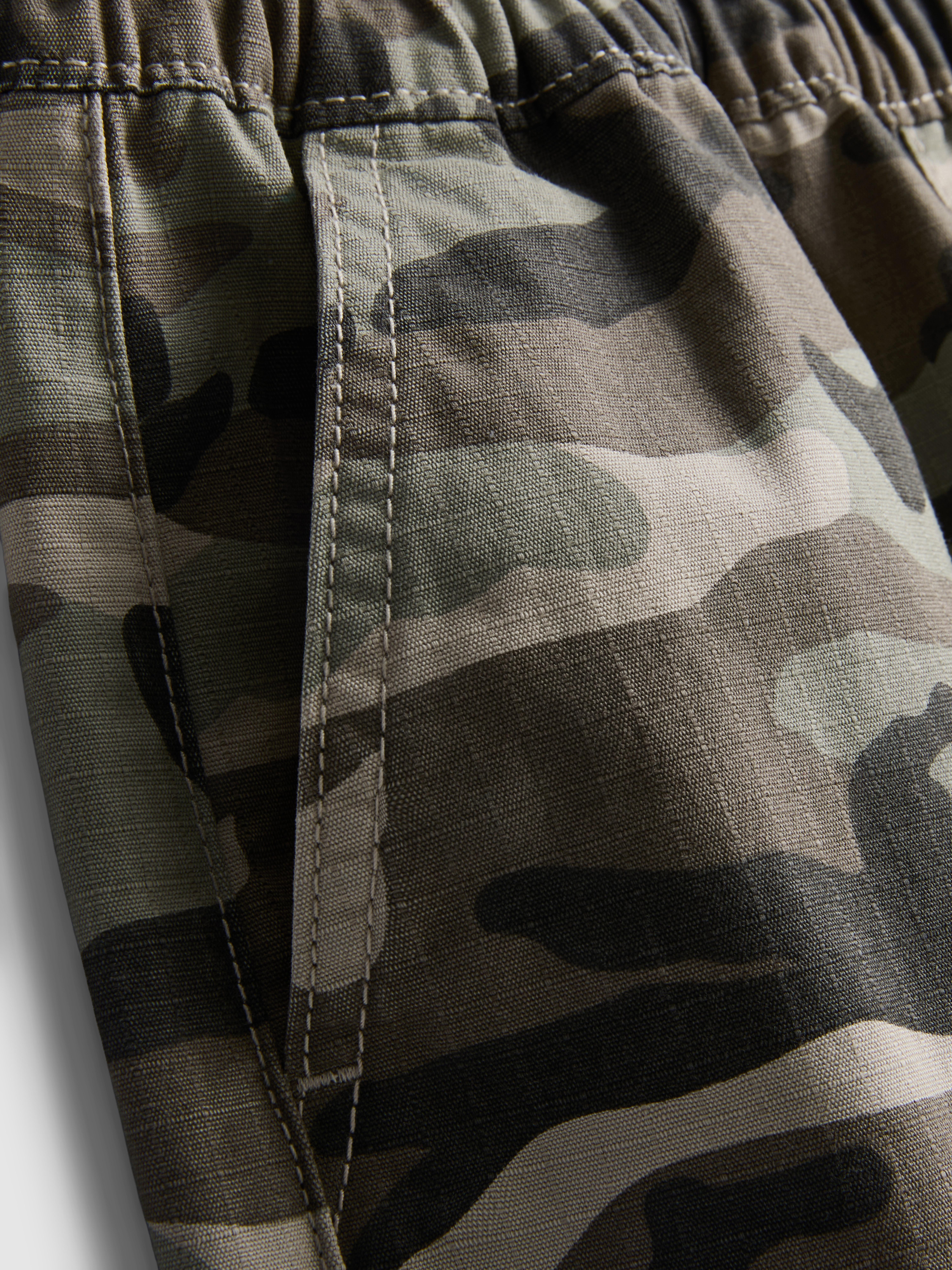 7-15yrs | Pure Cotton Camouflage Cuffed Cargo Pants