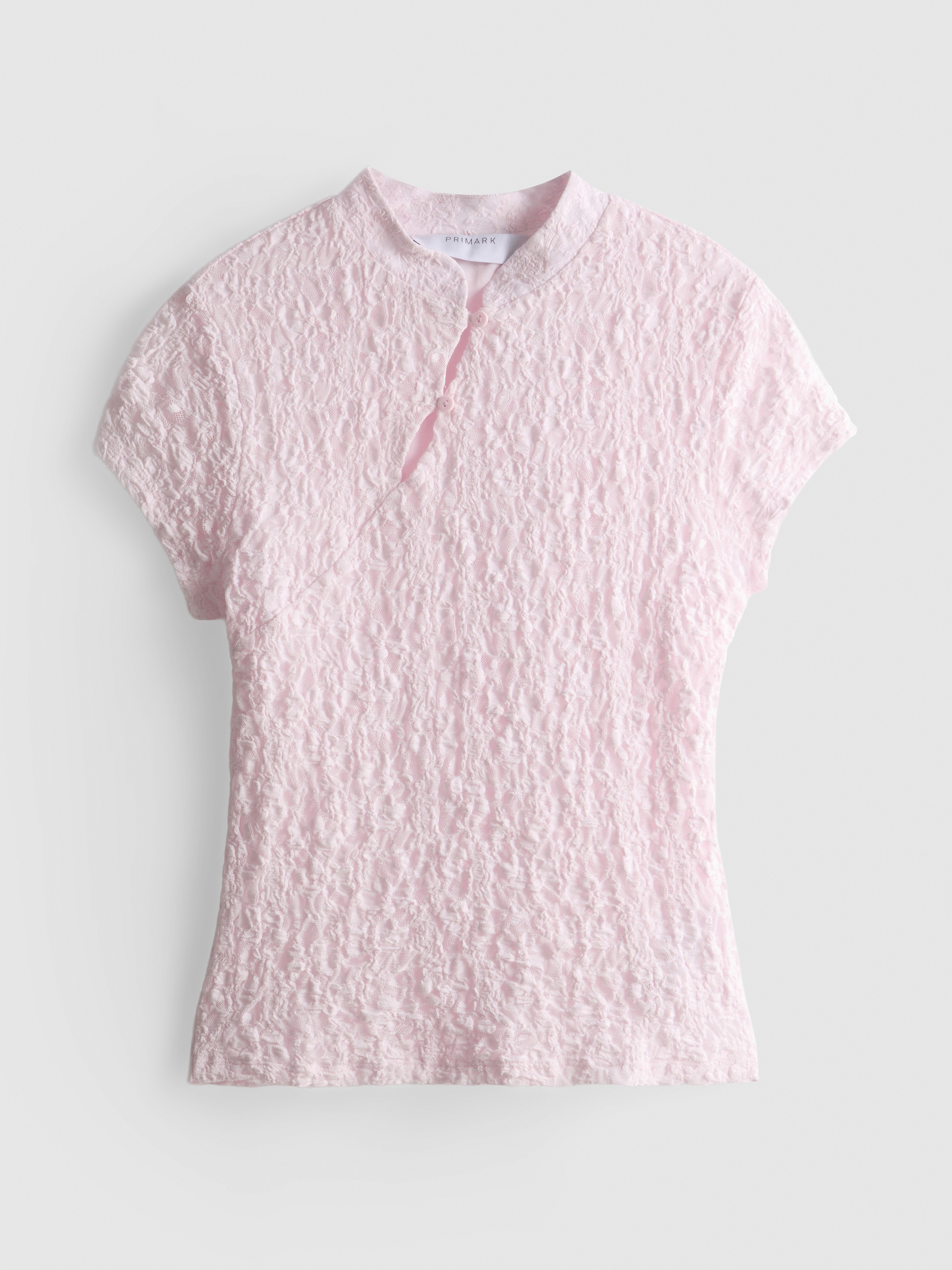 Camiseta de cuello alto con textura