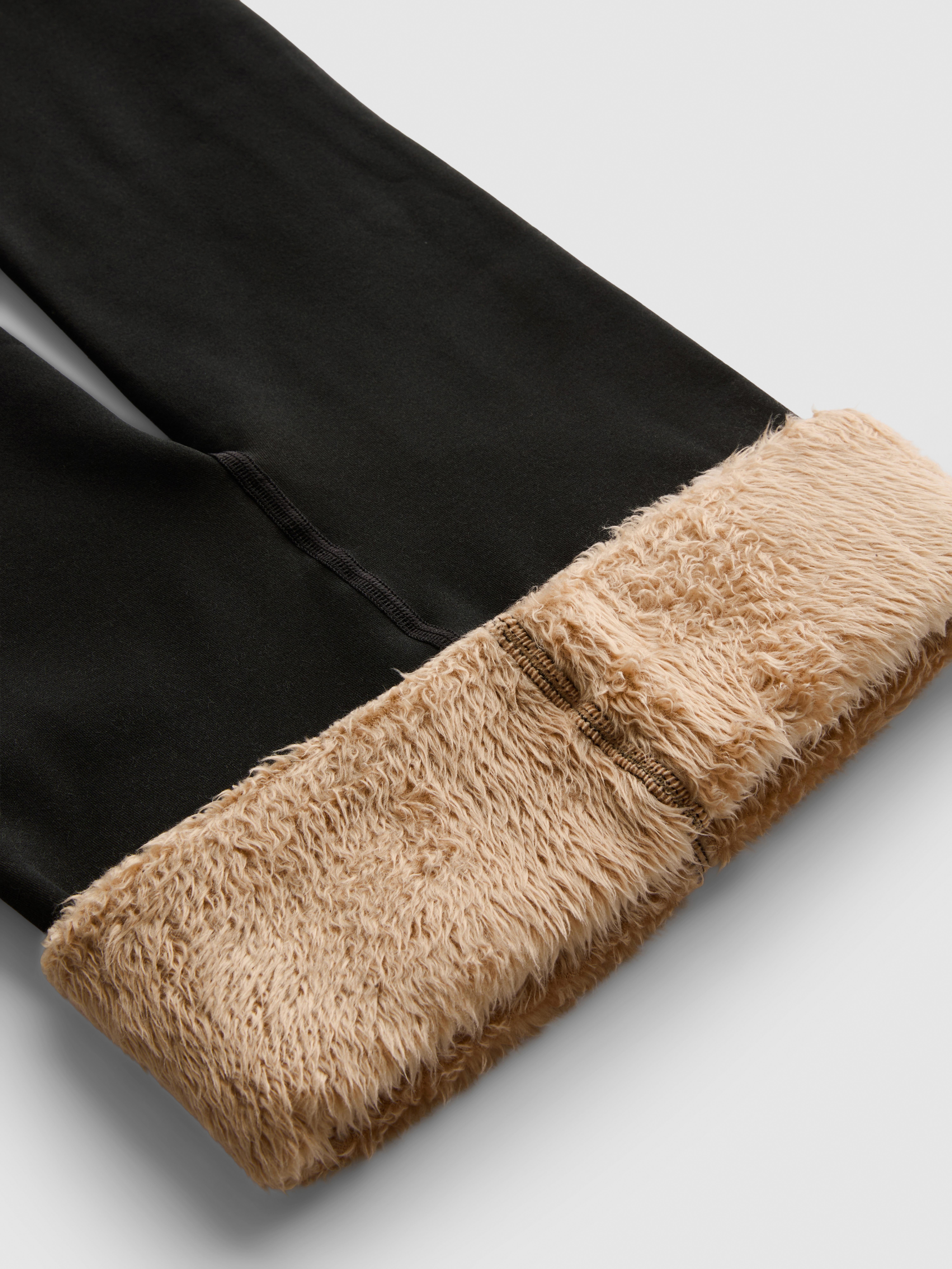 1pk Sheer Velvet Plush Leggings
