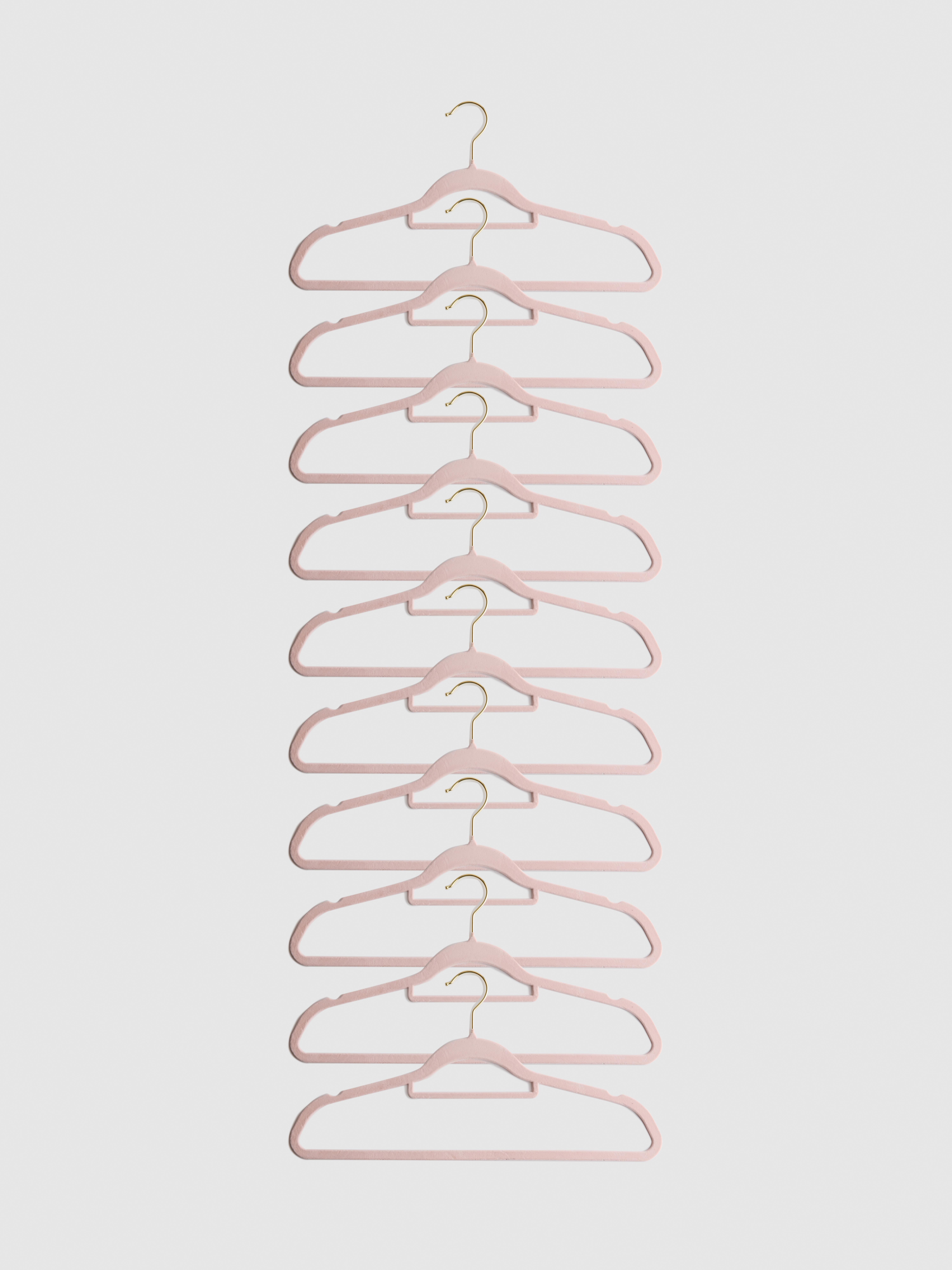 10pk Velvet Hangers Pink